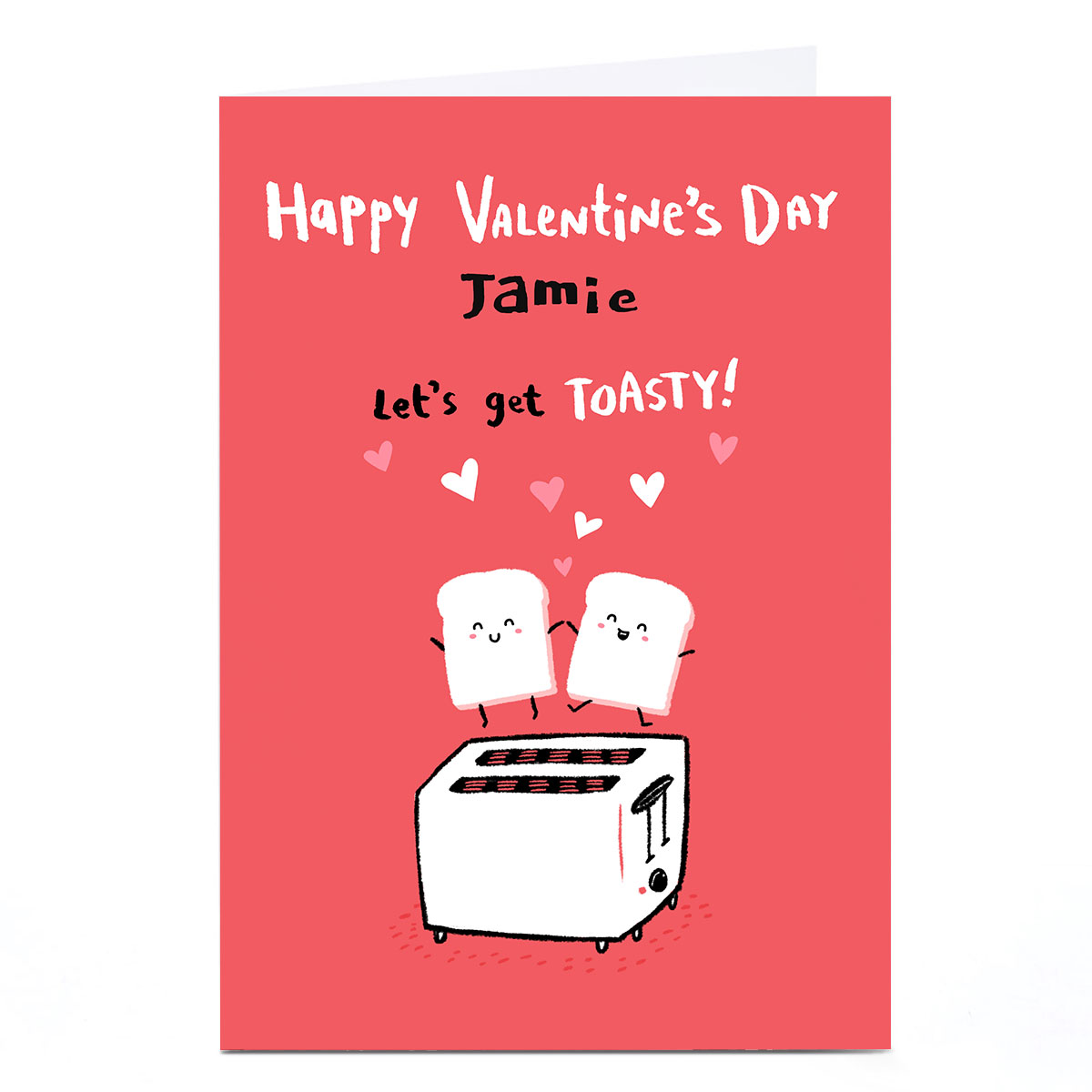 Personalised Hew Ma Valentine's Day Card - Toasty!