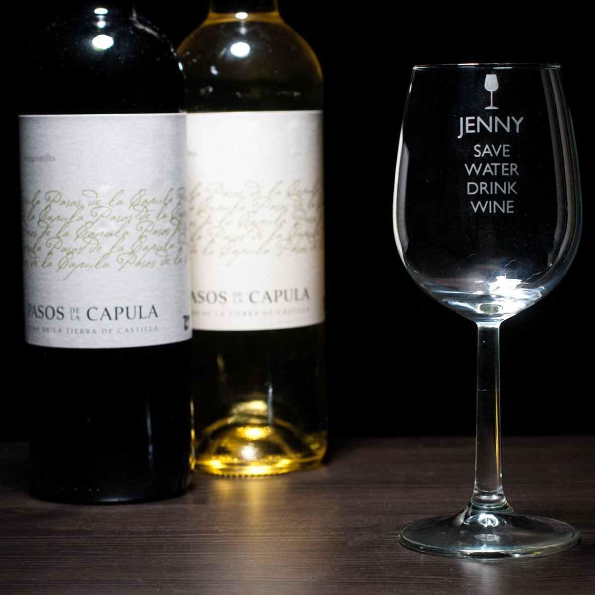 Personalised Save Water Wine Glass