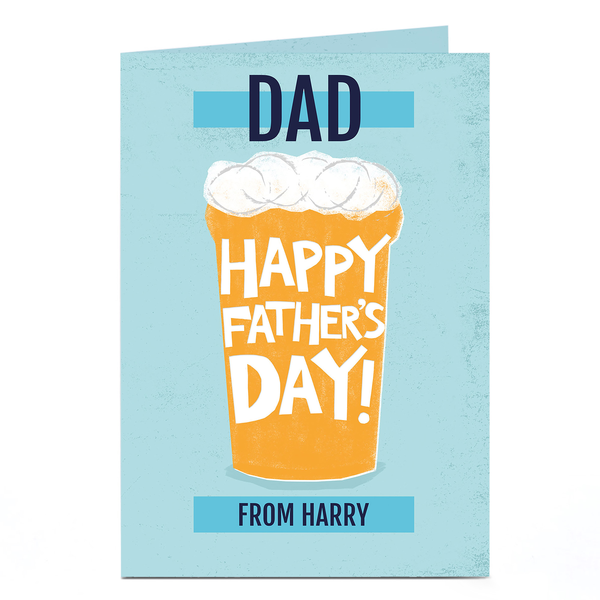 Personalised Father's Day Card - Happy Father's Day Beer