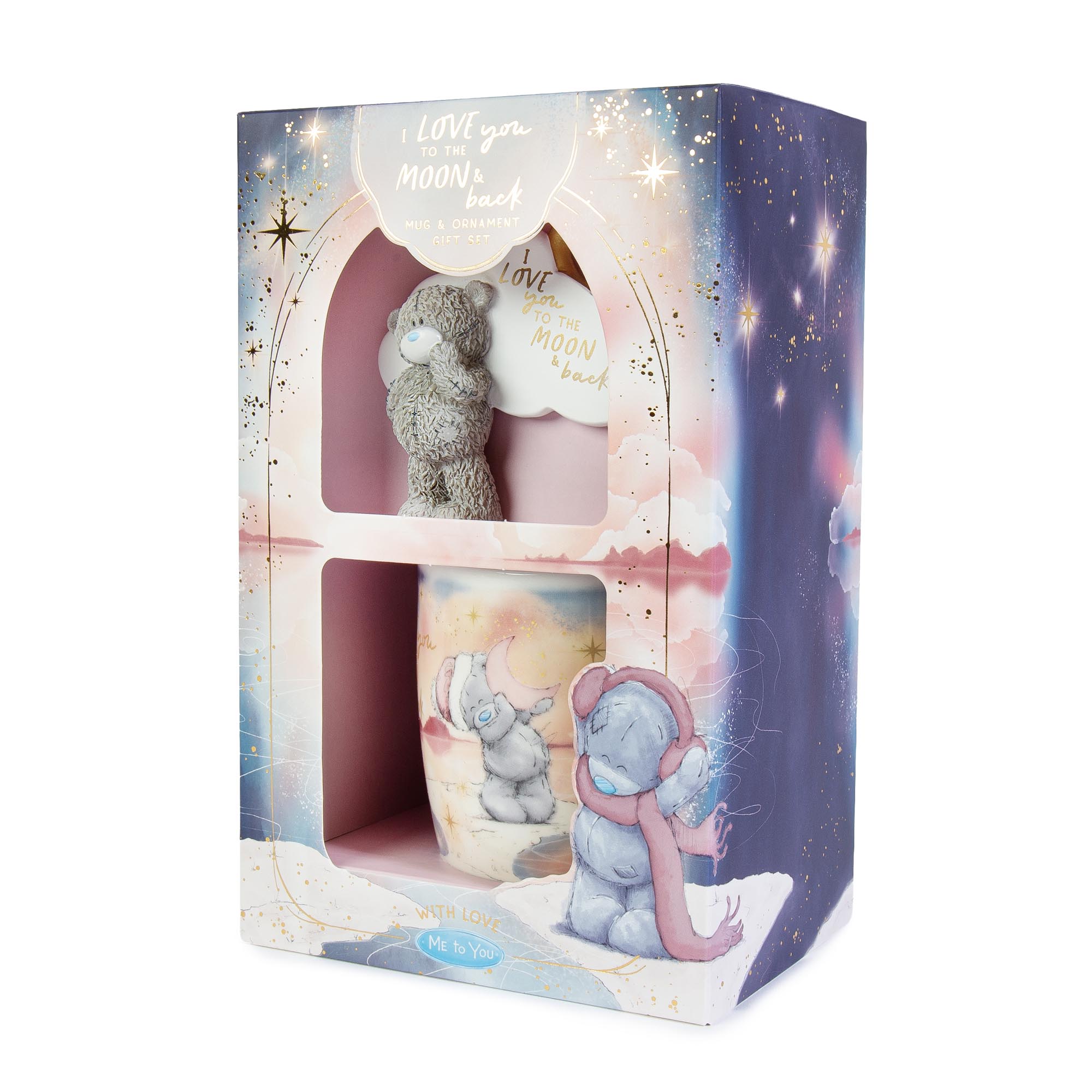 Tatty Teddy Love You To The Moon & Back Mug & Ornament Set