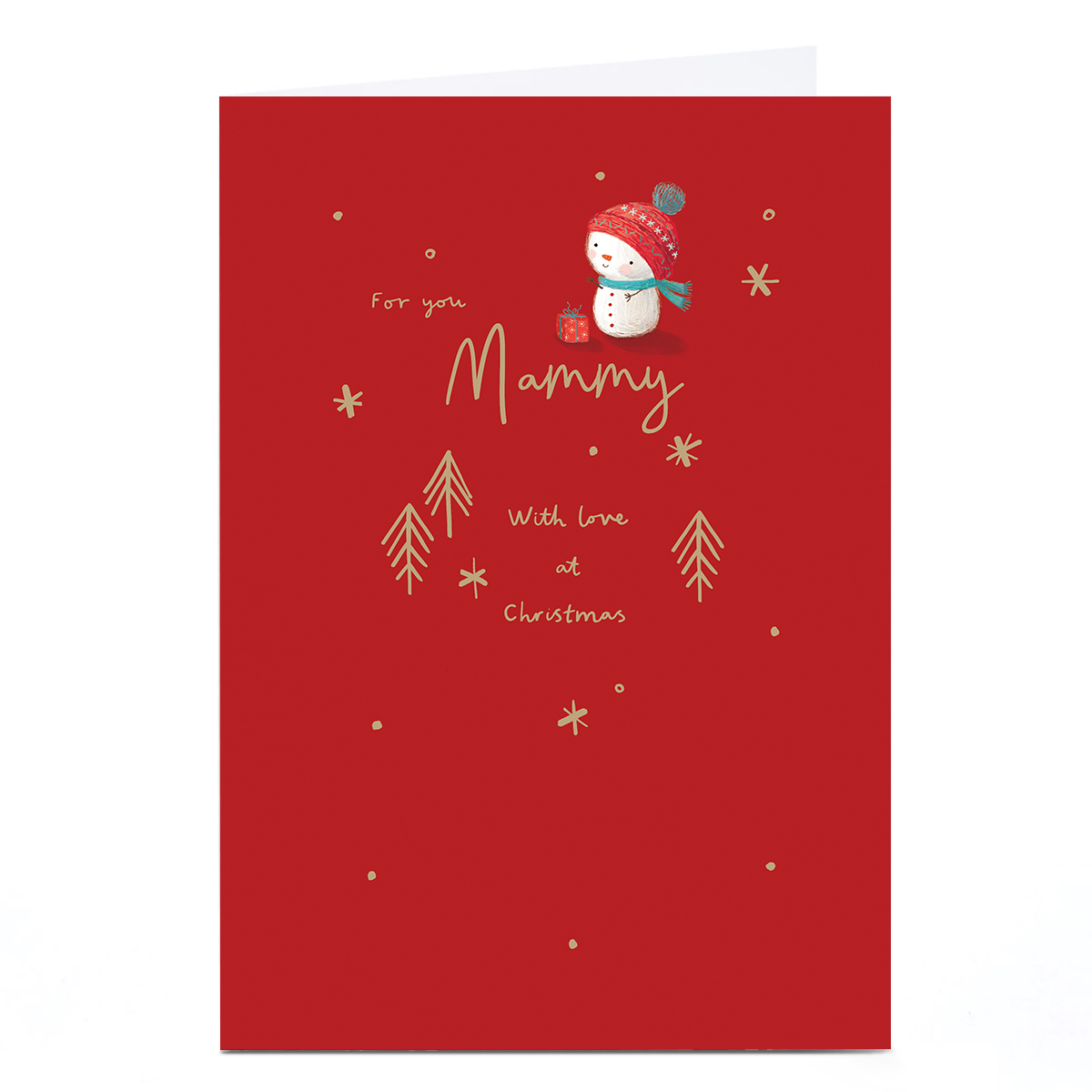 Christmas Card - Cute Snowman, Mammy