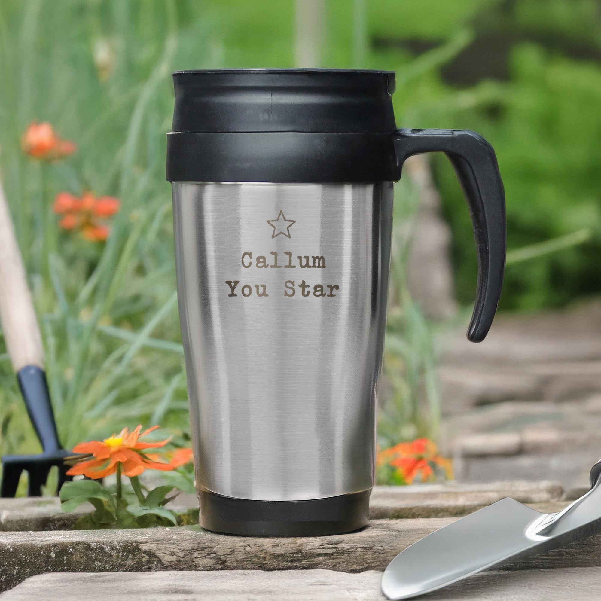 Personalised Star Metal Travel Mug