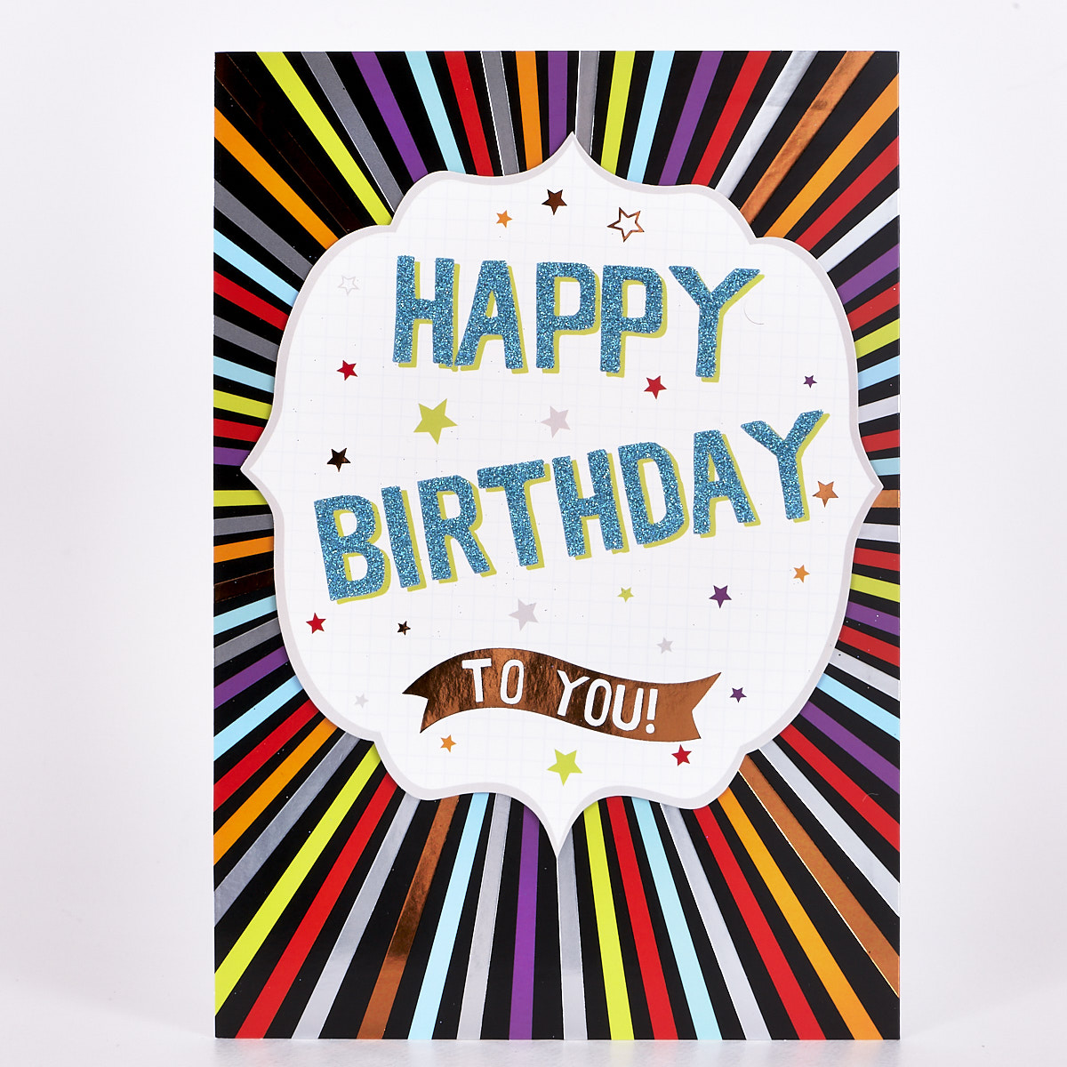 Signature Collection Birthday Card - Colourful Stripes