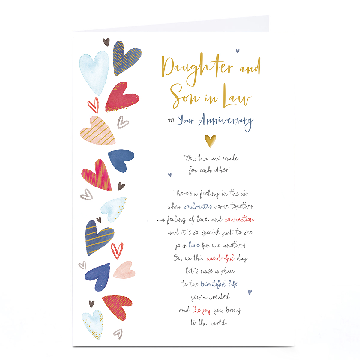 Anniversary Card - Made For Each Other, Daughter and Son in Law