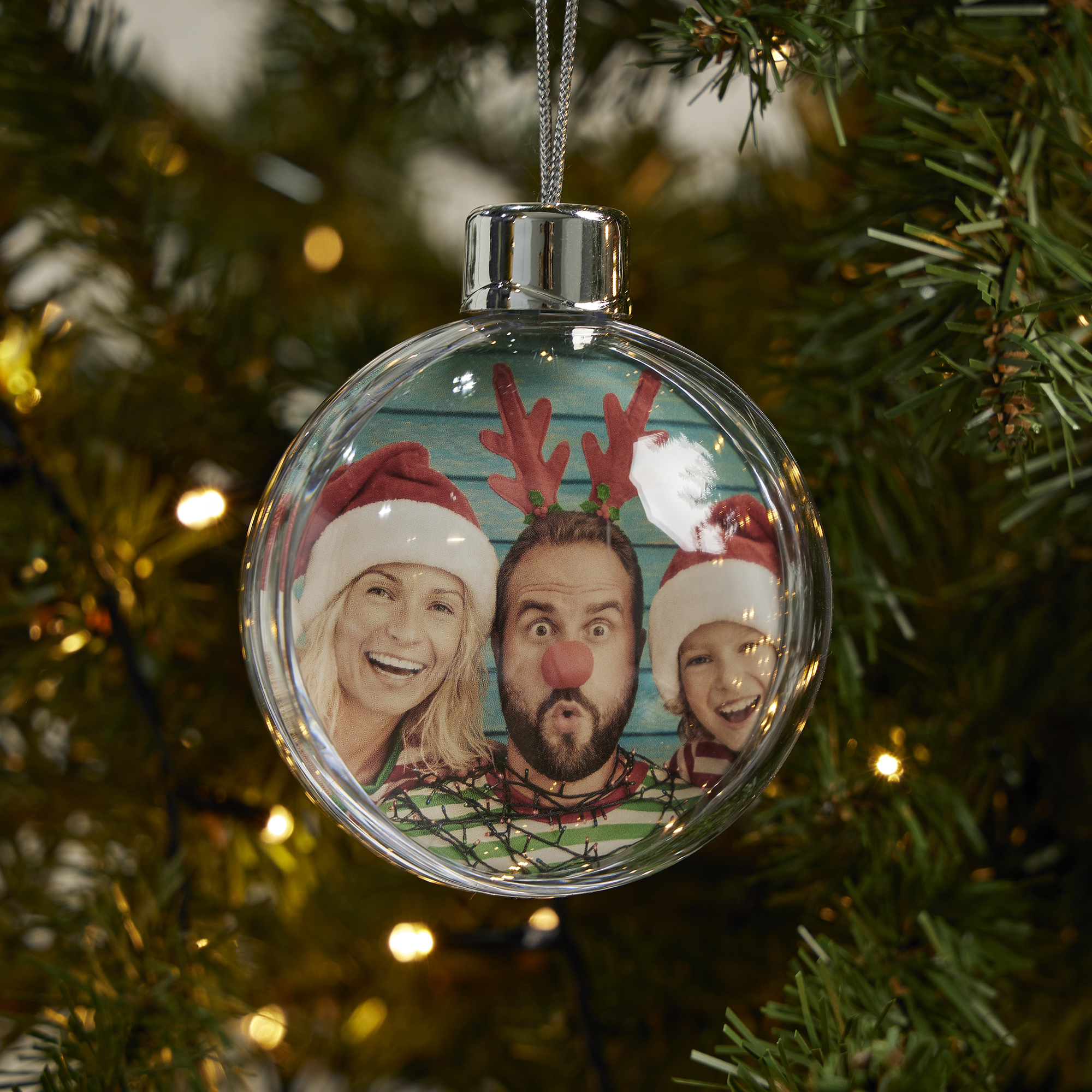 Personalised Photo Upload Christmas Tree Bauble