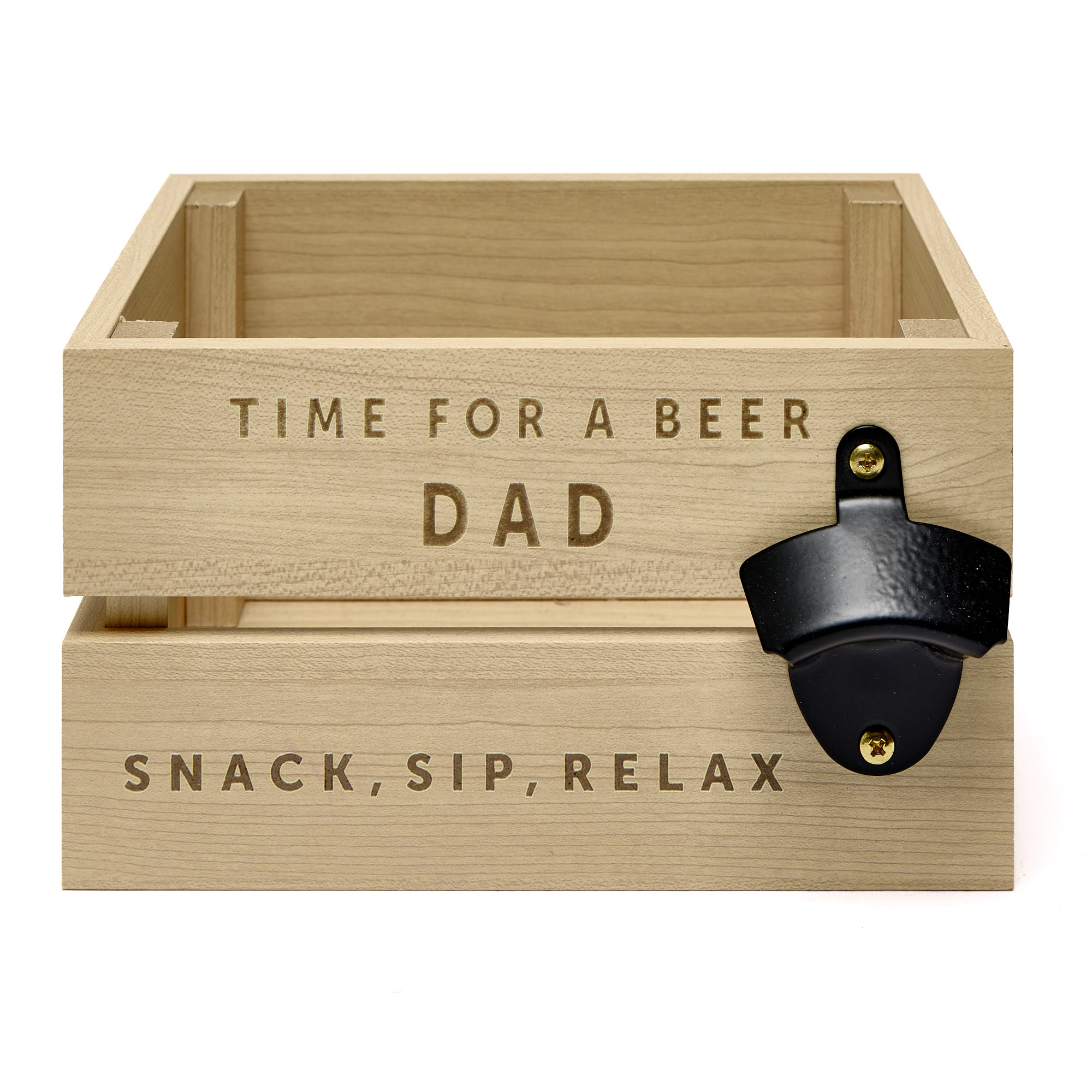 Dad Wooden Crate & Bottle Opener
