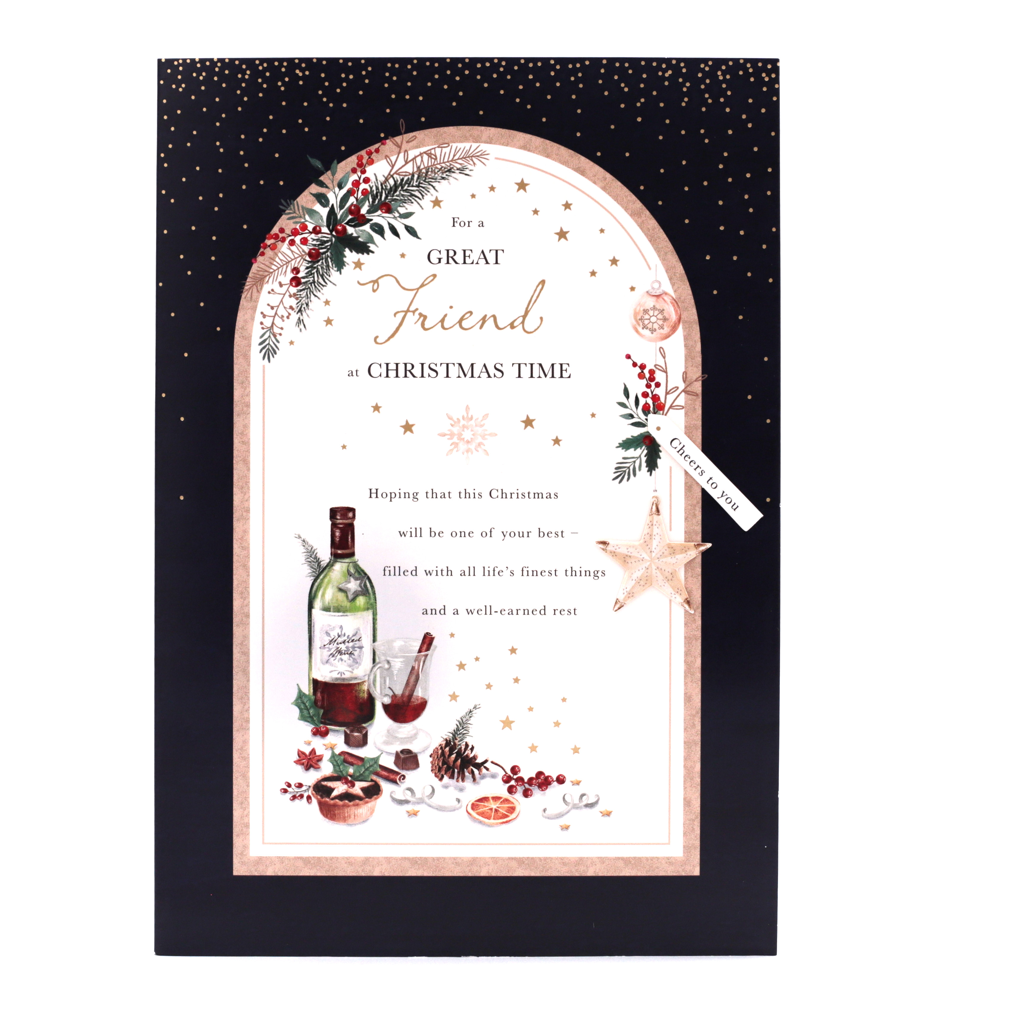 Christmas Card - Great Friend, Traditional Verse