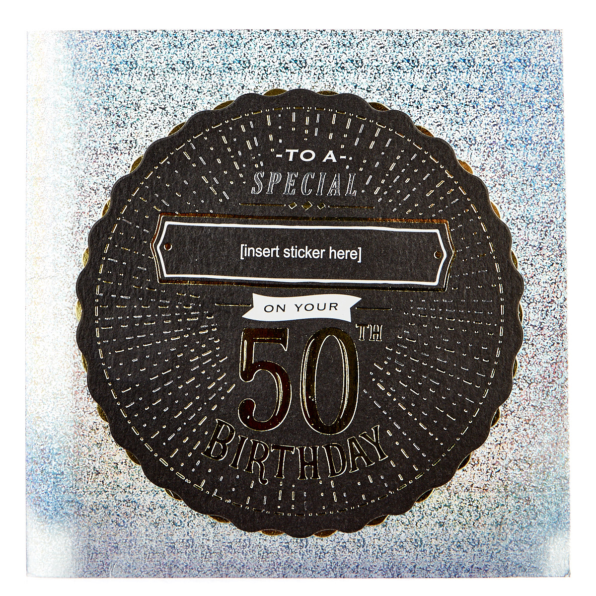 Exquisite Collection 50th Birthday Card - Any Male Recipient (Stickers Included)
