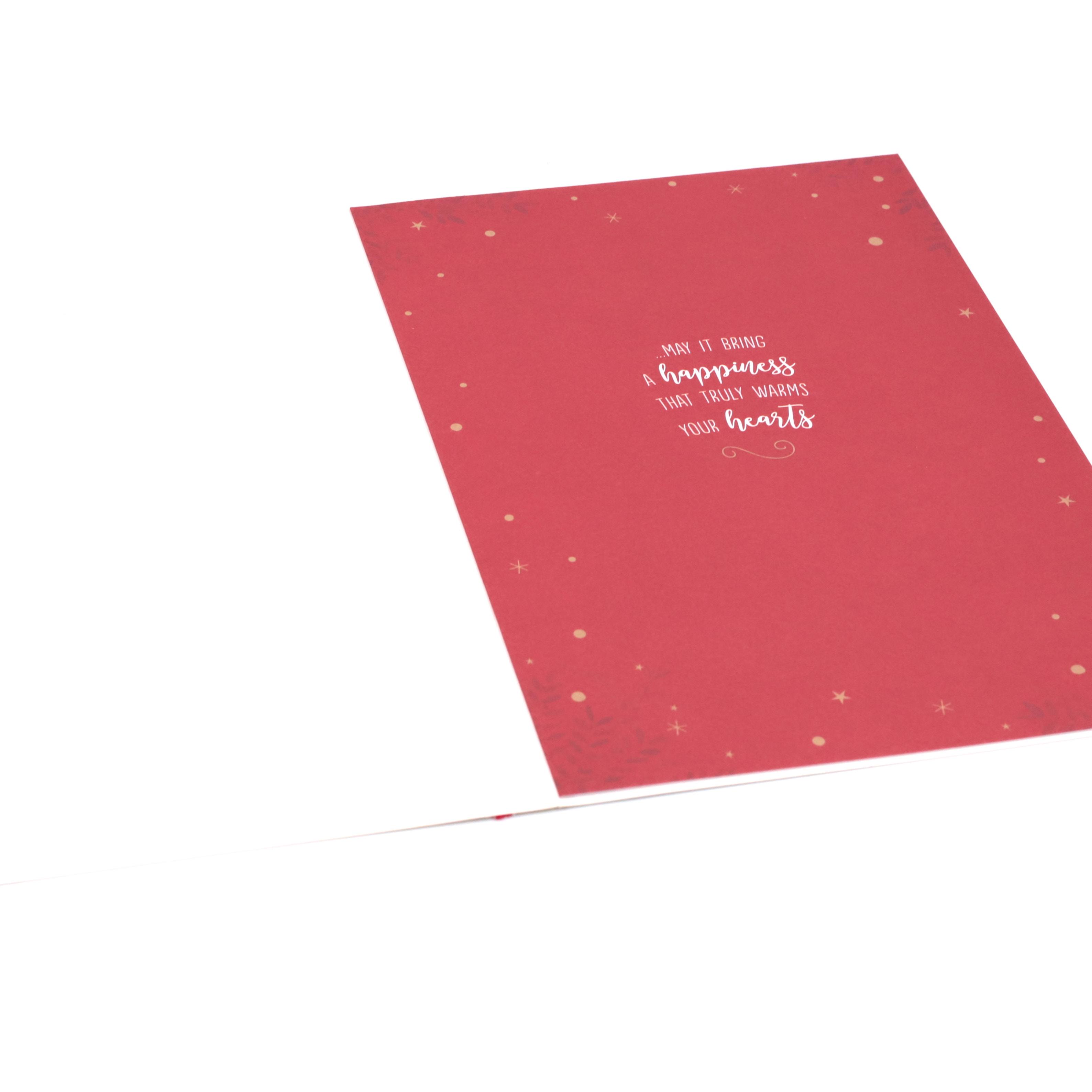 Christmas Card - Son And Girlfriend, Cute Couple And Christmas Tree