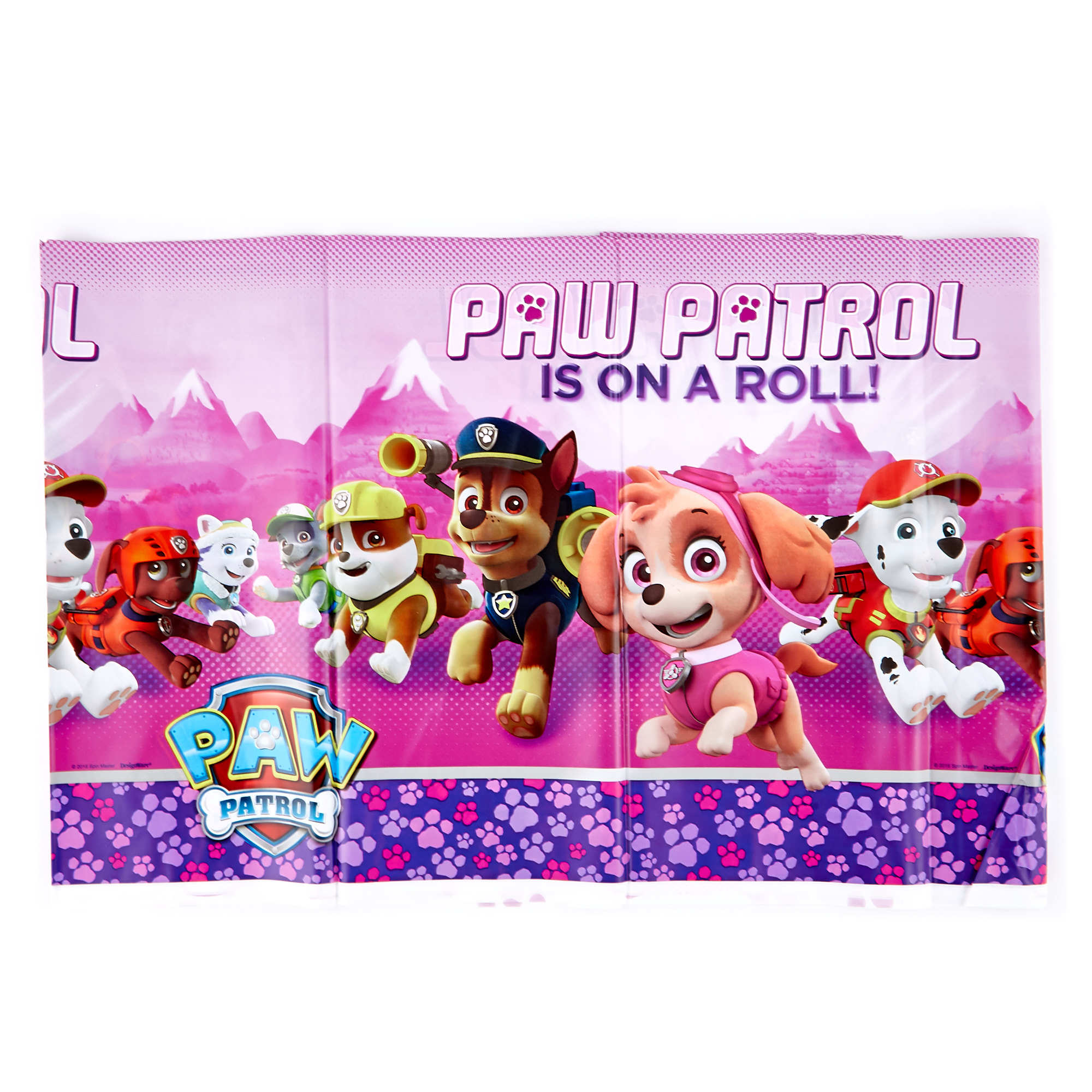 Pink Paw Patrol Party Tableware & Decorations Bundle - 16 Guests