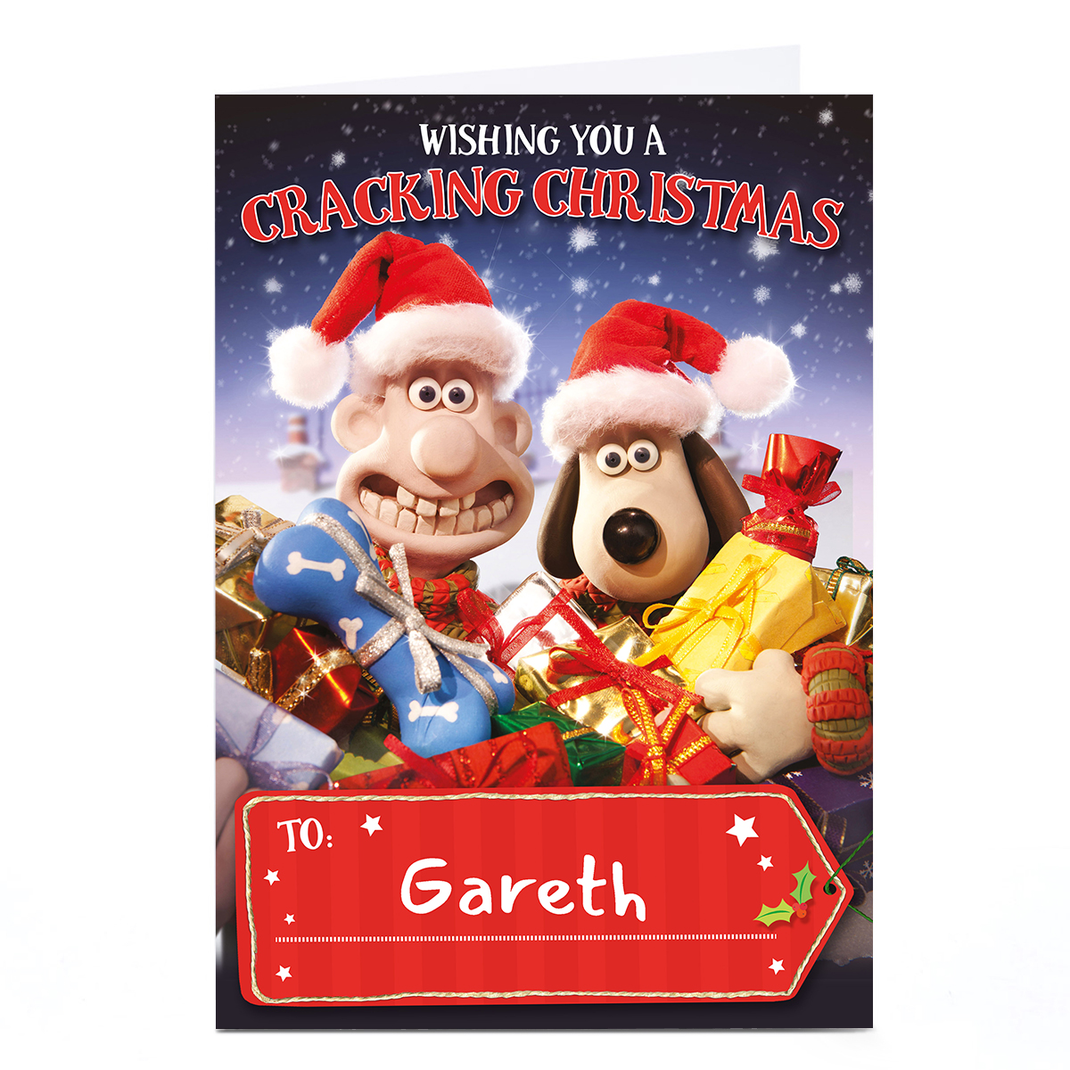 Personalised Wallace & Gromit Christmas Card - Cracking Christmas