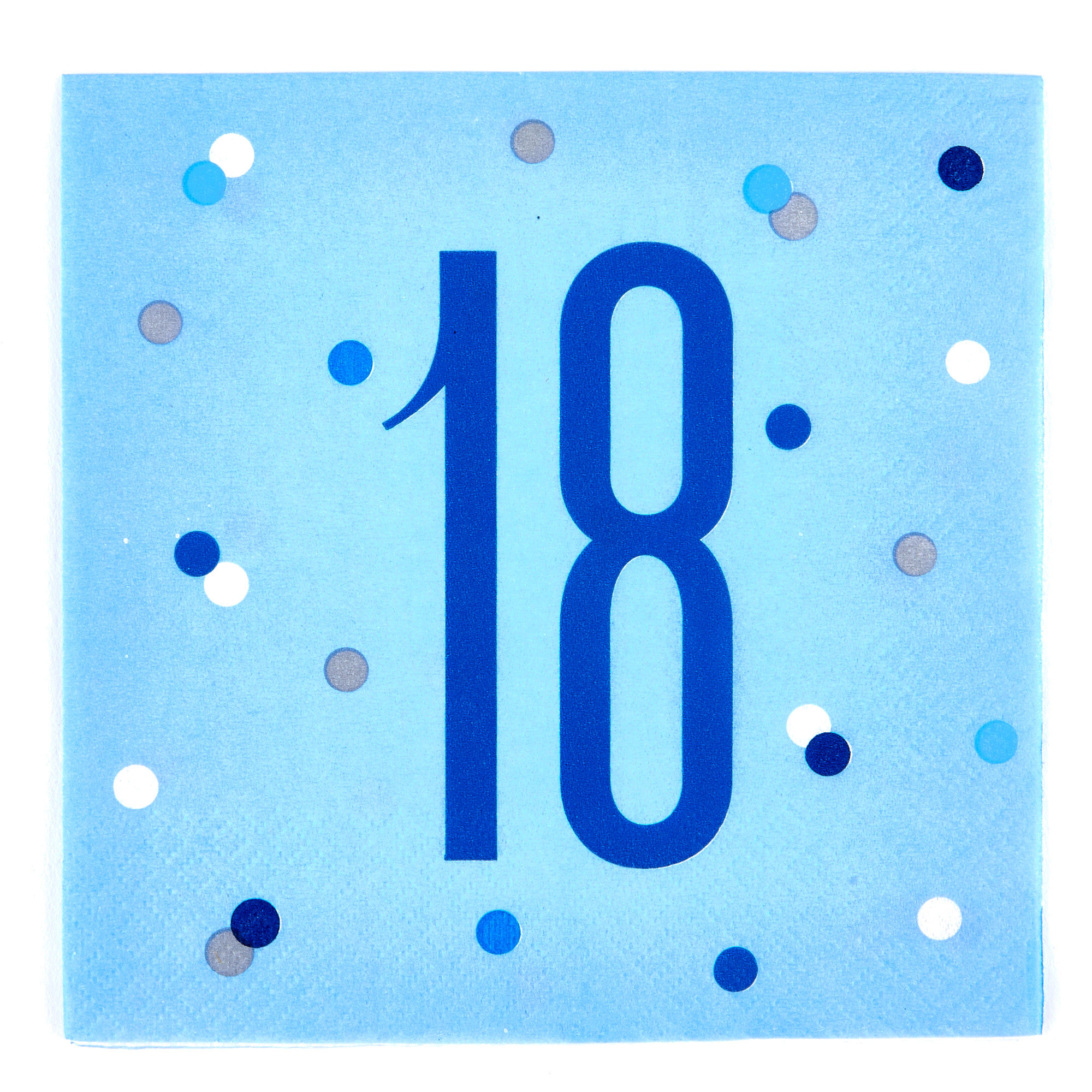 Blue 18th Birthday Party Tableware & Decorations Bundle - 16 Guests