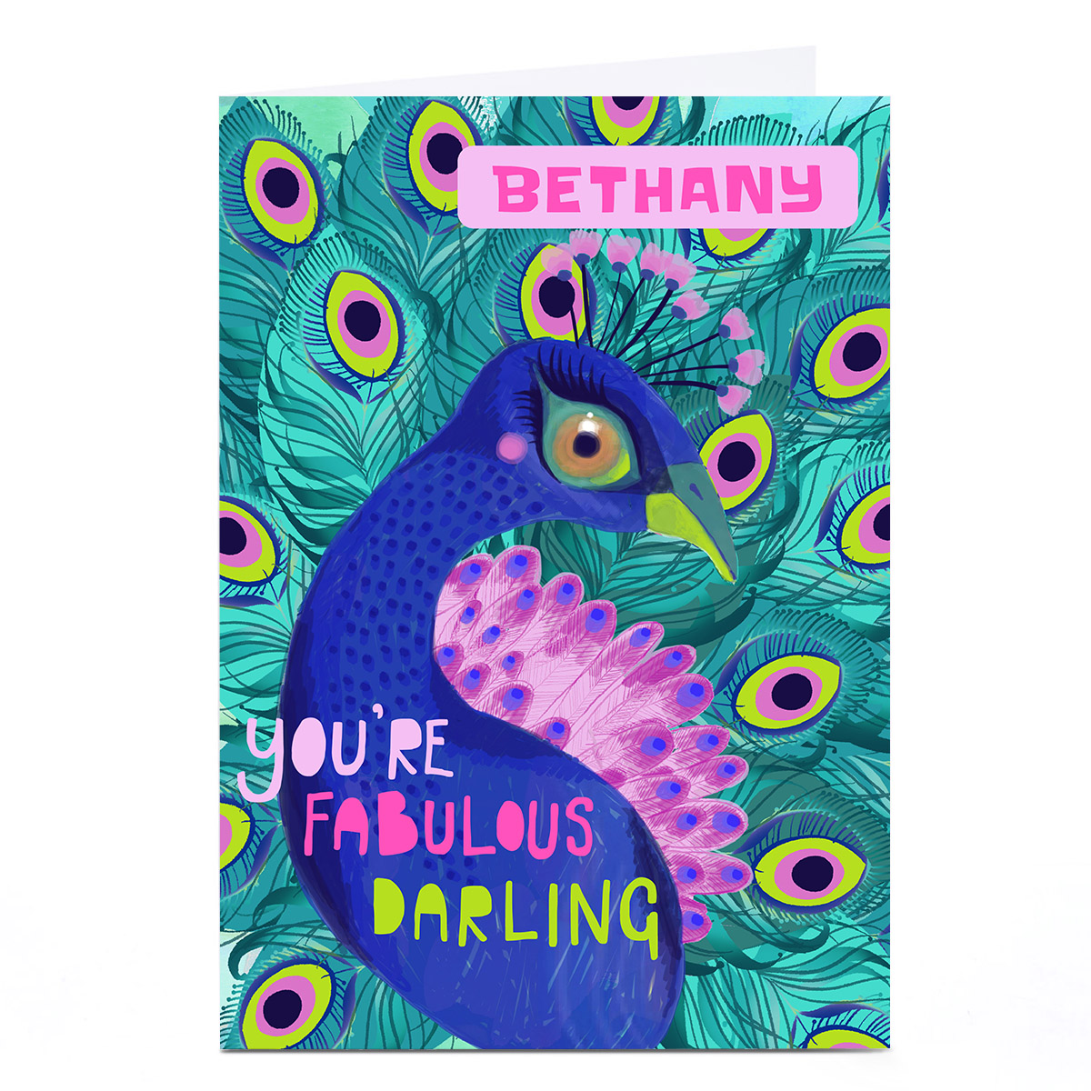 Personalised Bev Hopwood Card - You're Fabulous Darling