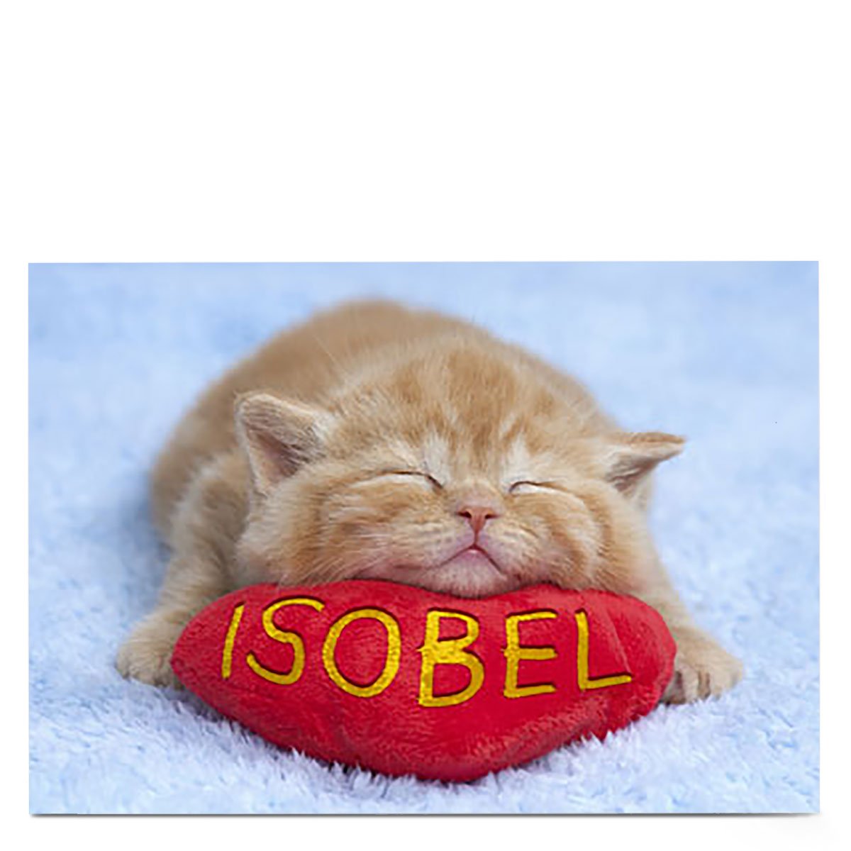 Personalised Card - Cat Cushion