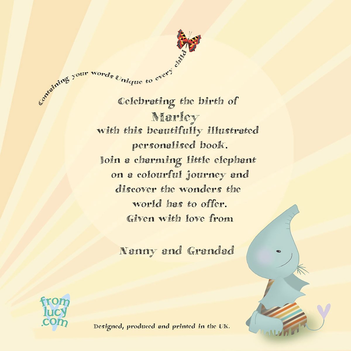 Personalised Welcome To The World Book
