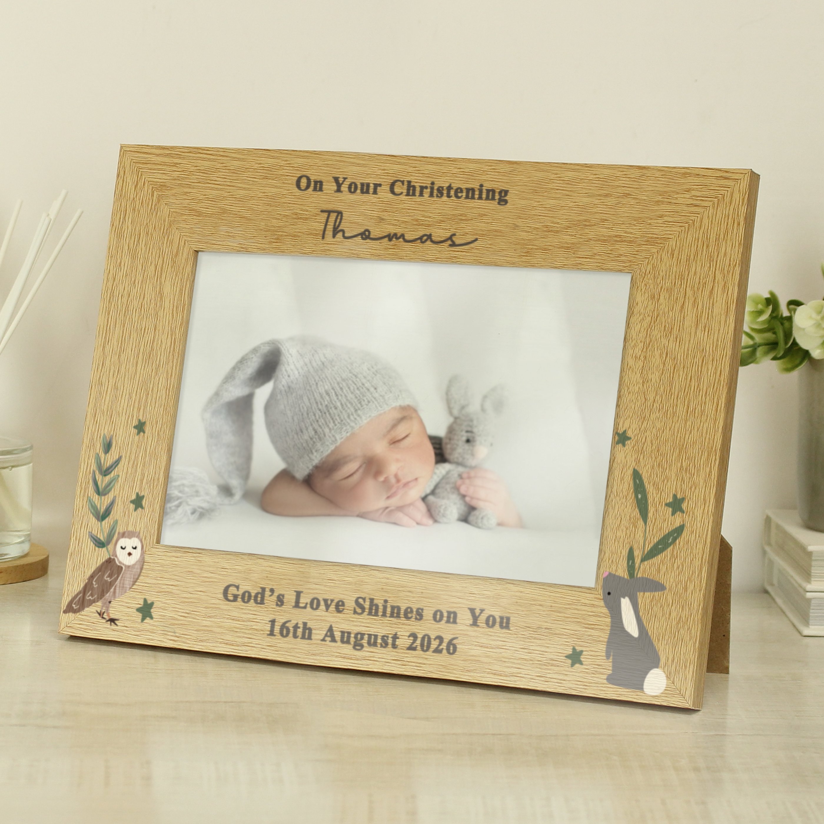 Personalised Woodland Animals 6x4-Inch Photo Frame