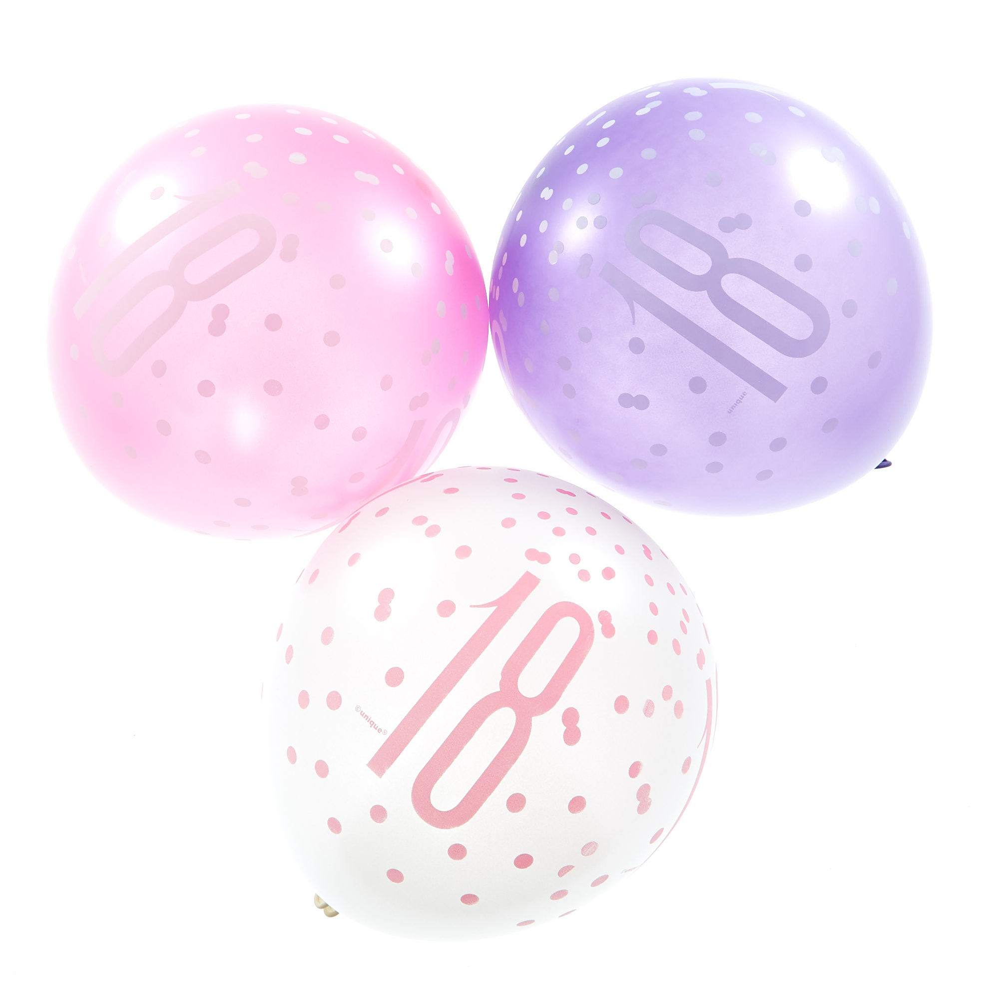 Pink 18th Birthday Party Accessories - 6 Pieces 