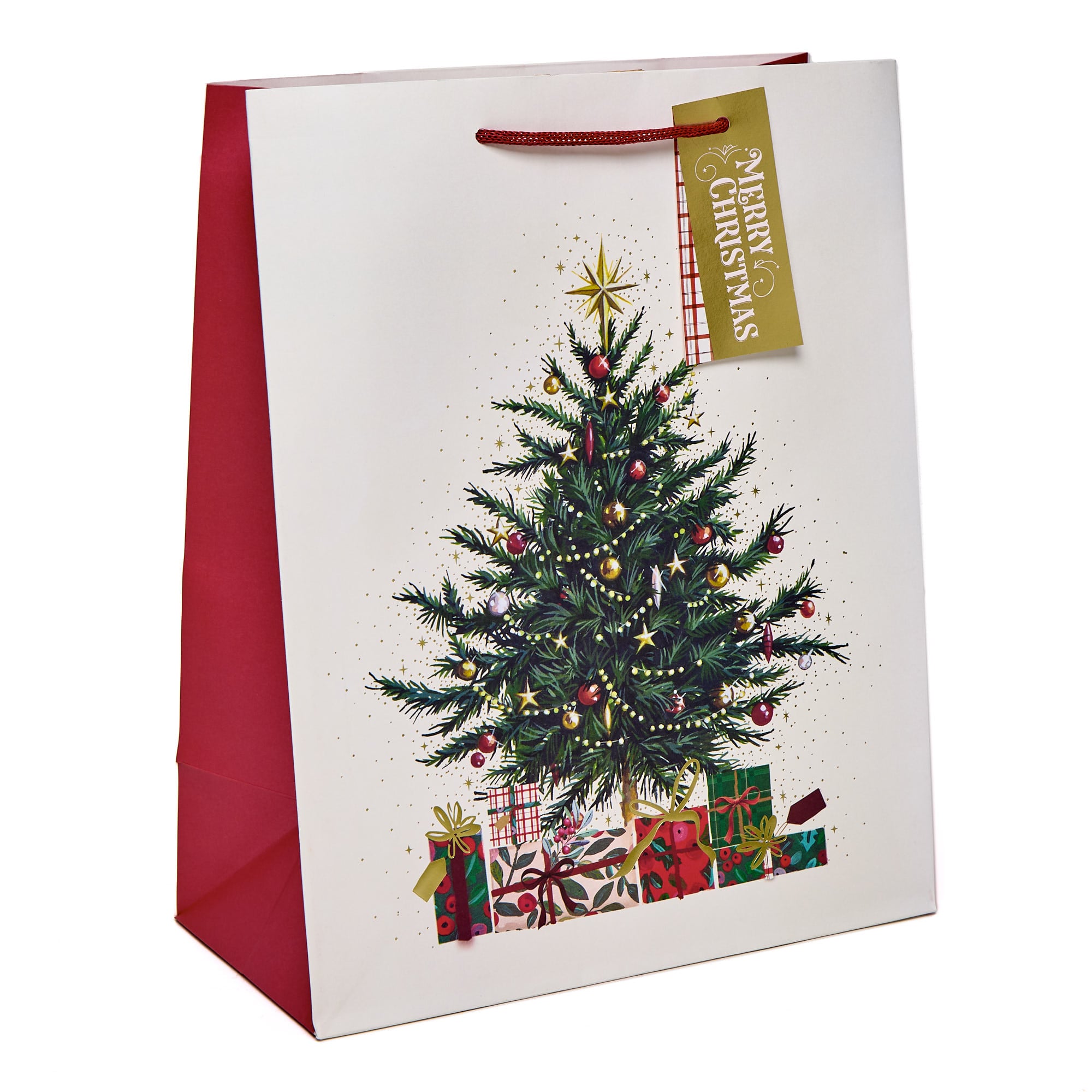 Traditional Tree Large Portrait Christmas Gift Bag