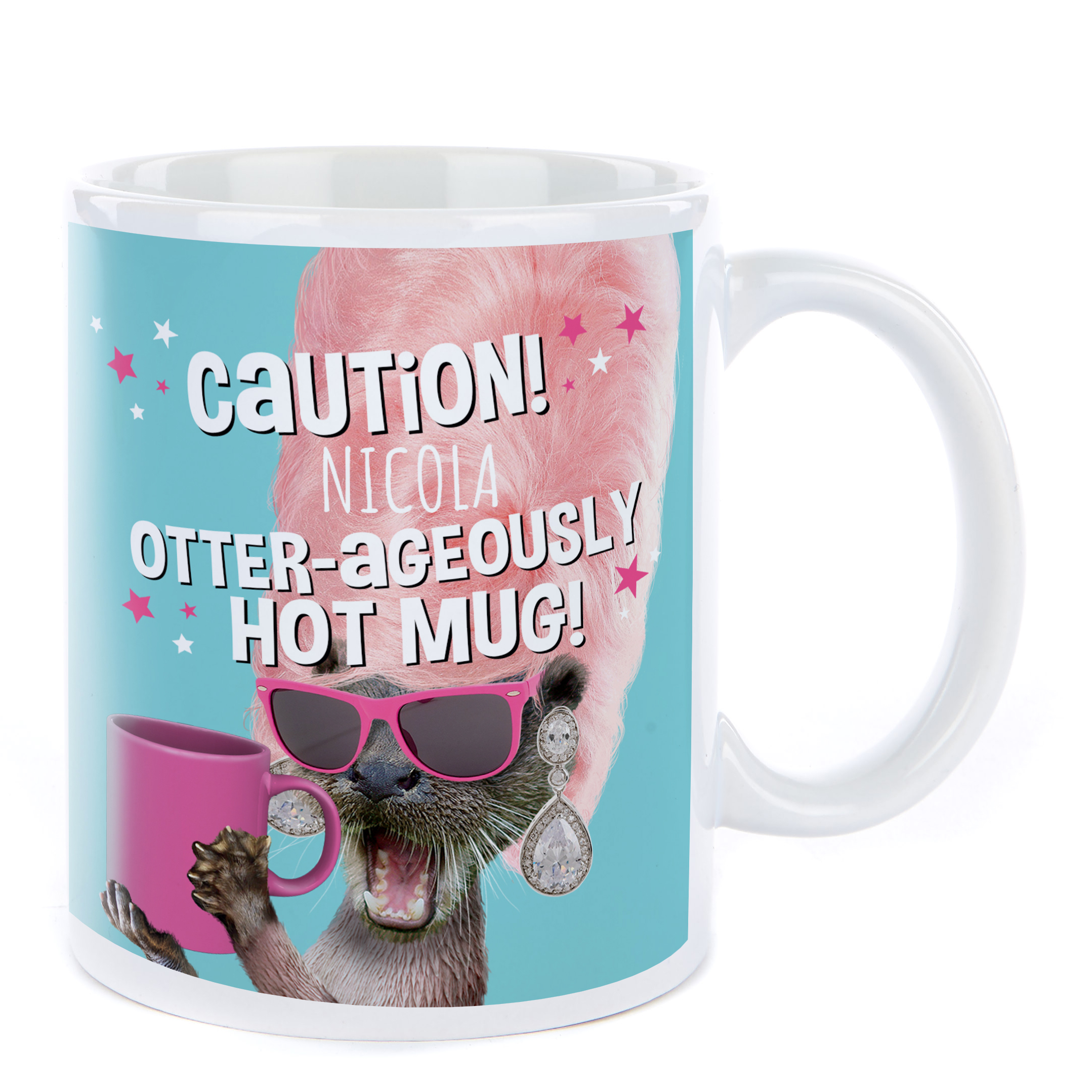 Personalised Pink Pet Shop Mug - Otter-ageously Hot