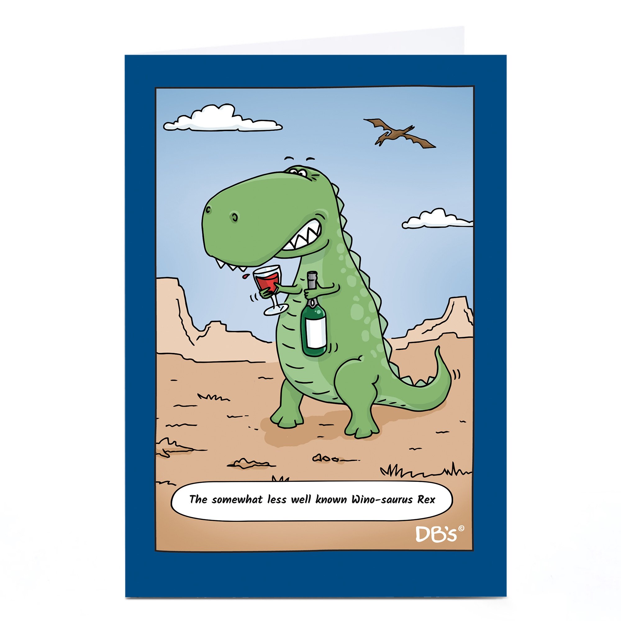 Personalised DB's Card - Wino-saurus Rex