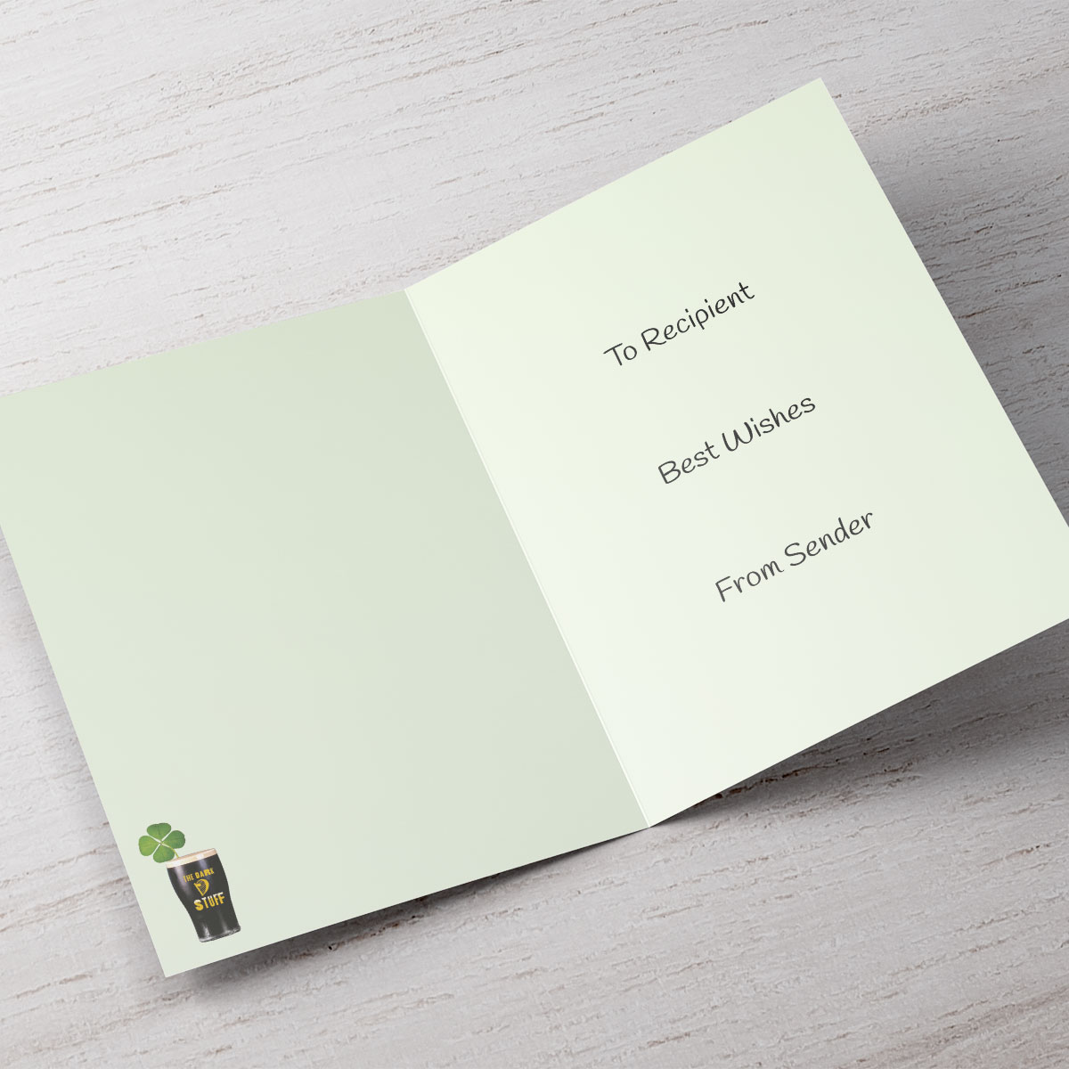 Personalised St Patrick's Day Card - Meerkat Bartender