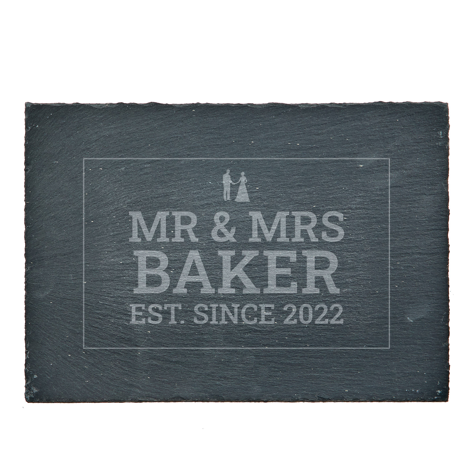 Personalised Engraved Slate Cheeseboard - Anniversary