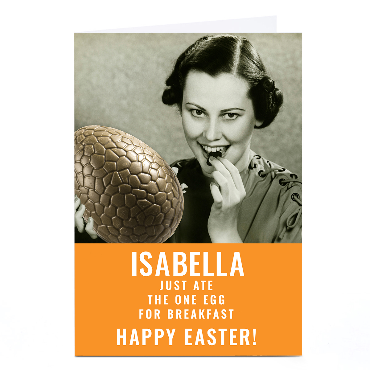 Personalised Easter Card - Just The One Egg