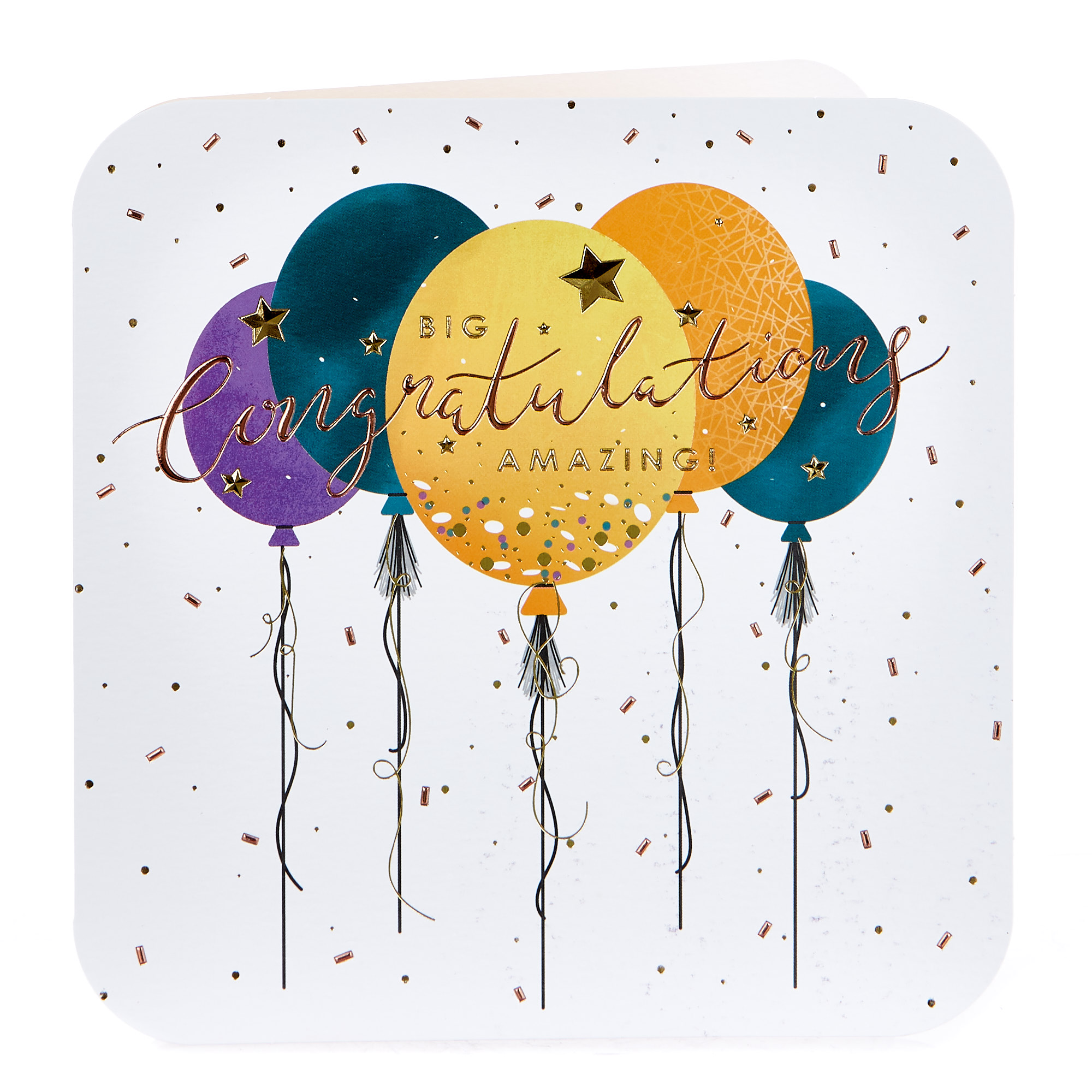 Platinum Collection Congratulations Card - Balloons