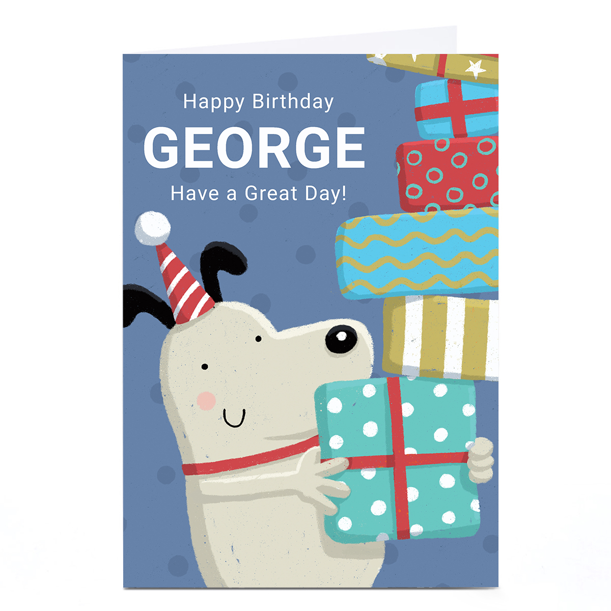 Personalised Dumpling Green Birthday Card - Dog & Gifts