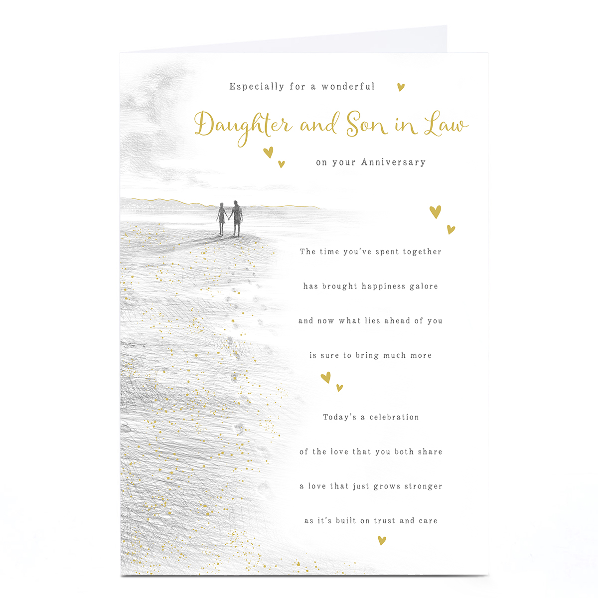 Anniversay Card - Happiness Galore, Daughter and Son in Law