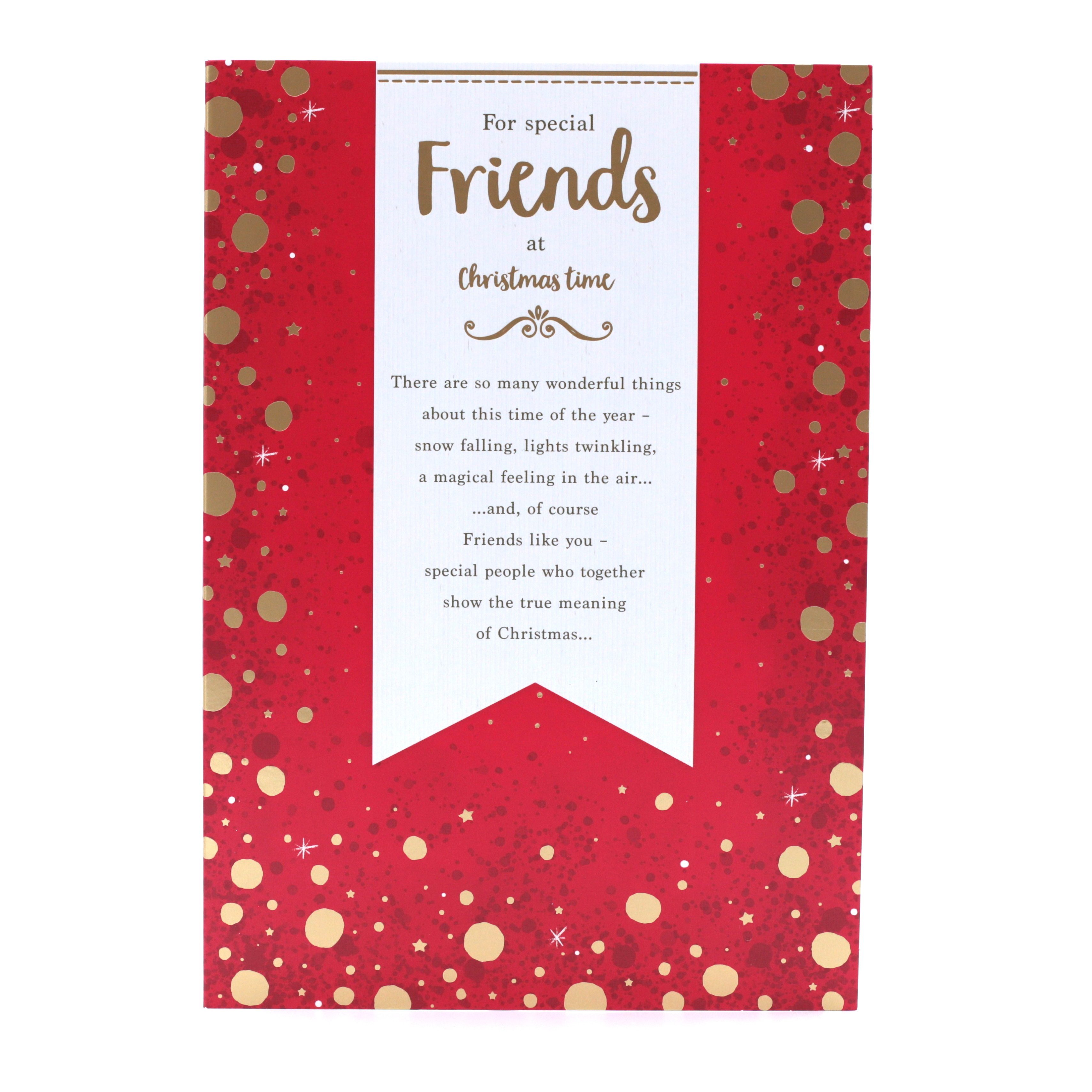 Christmas Card - Special Friends, Traditional Verse