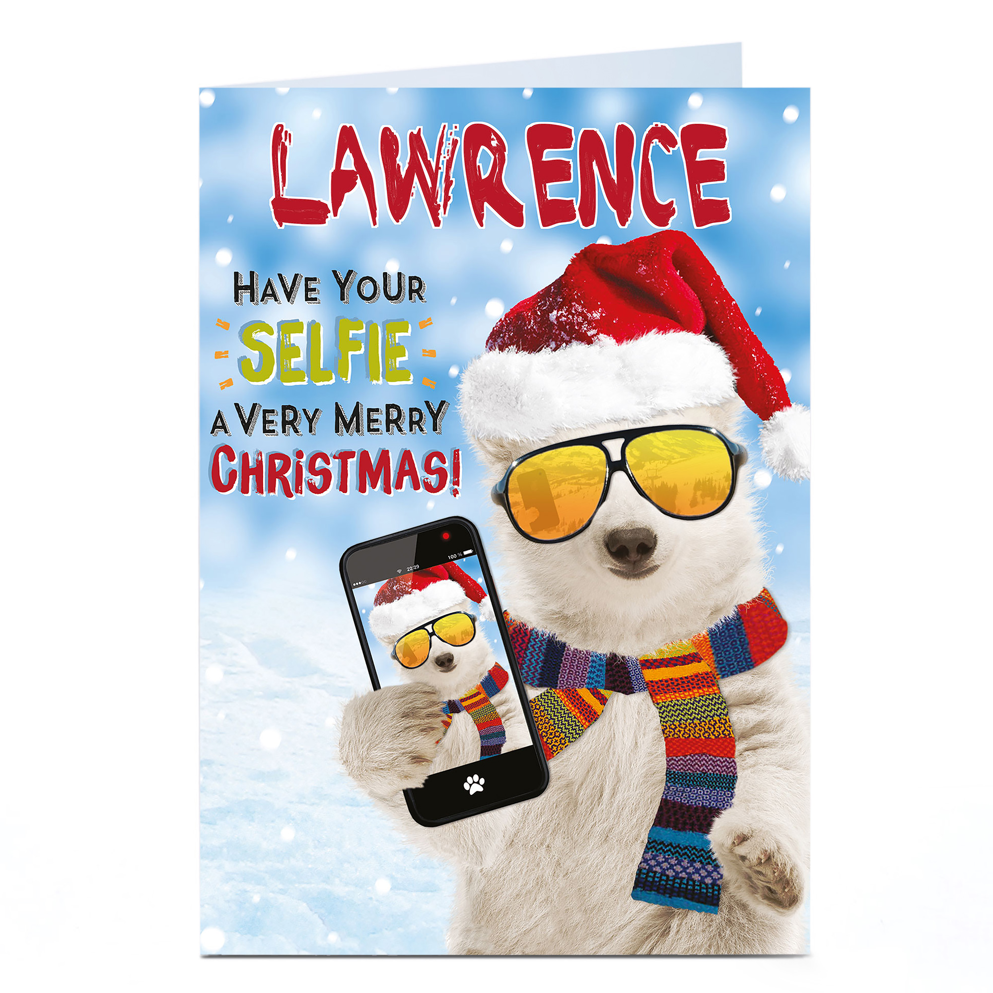 Personalised Christmas Card - Have Your Selfie A Merry Christmas