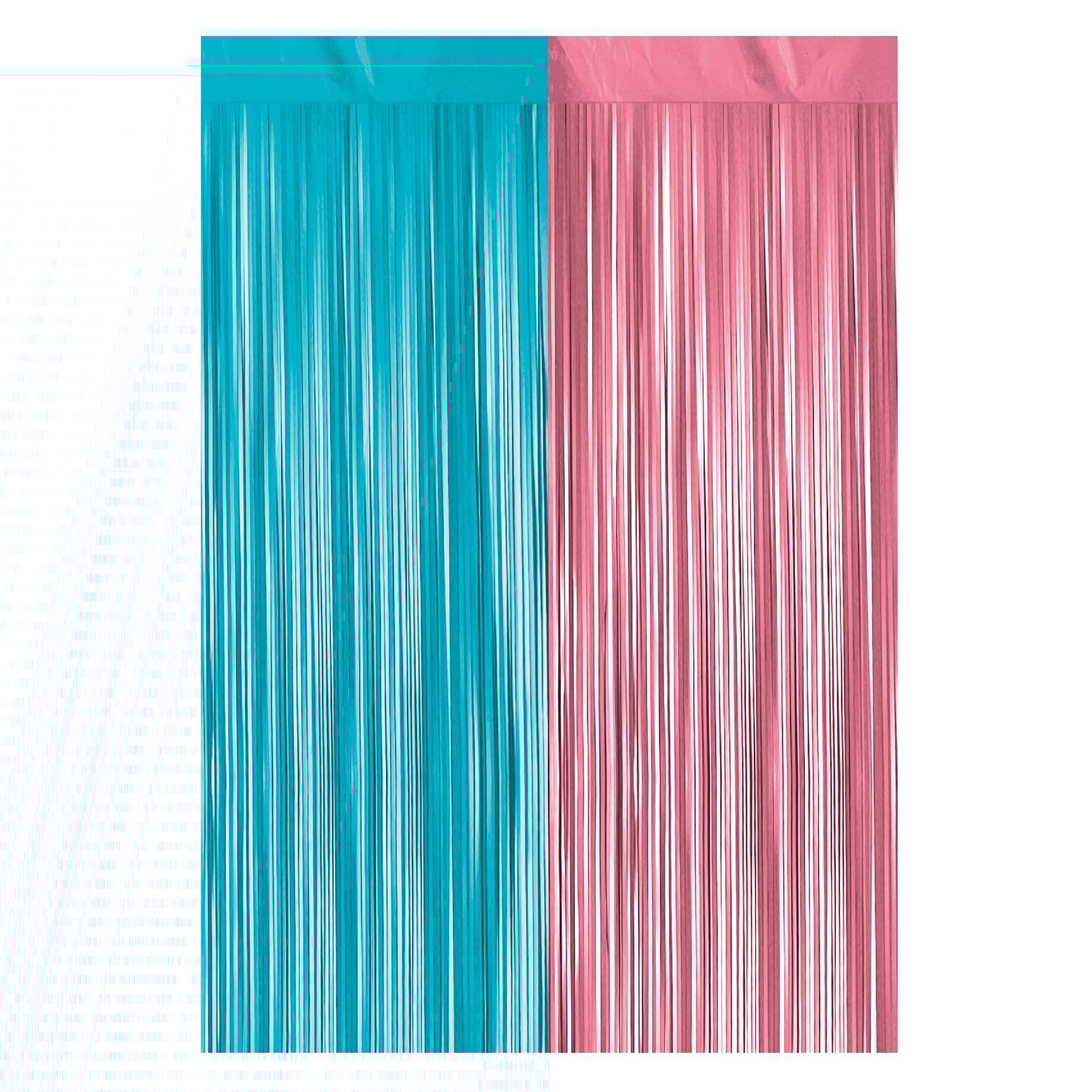 Blue & Pink Gender Reveal Foil Curtain Backdrop 