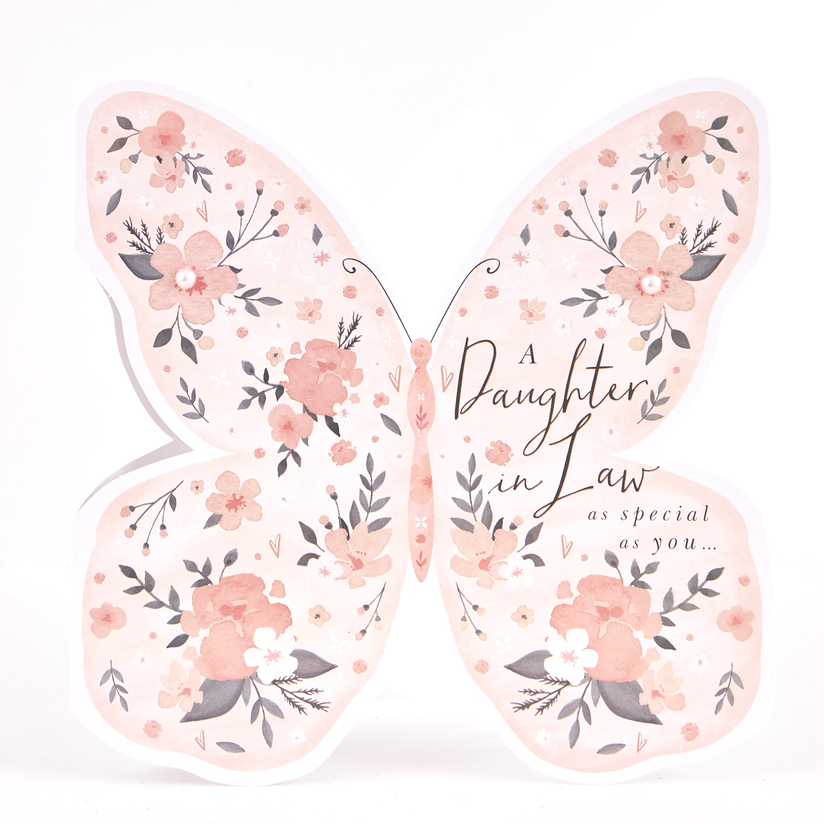 Boutique Collection Birthday Card - Daughter In Law, Butterfly