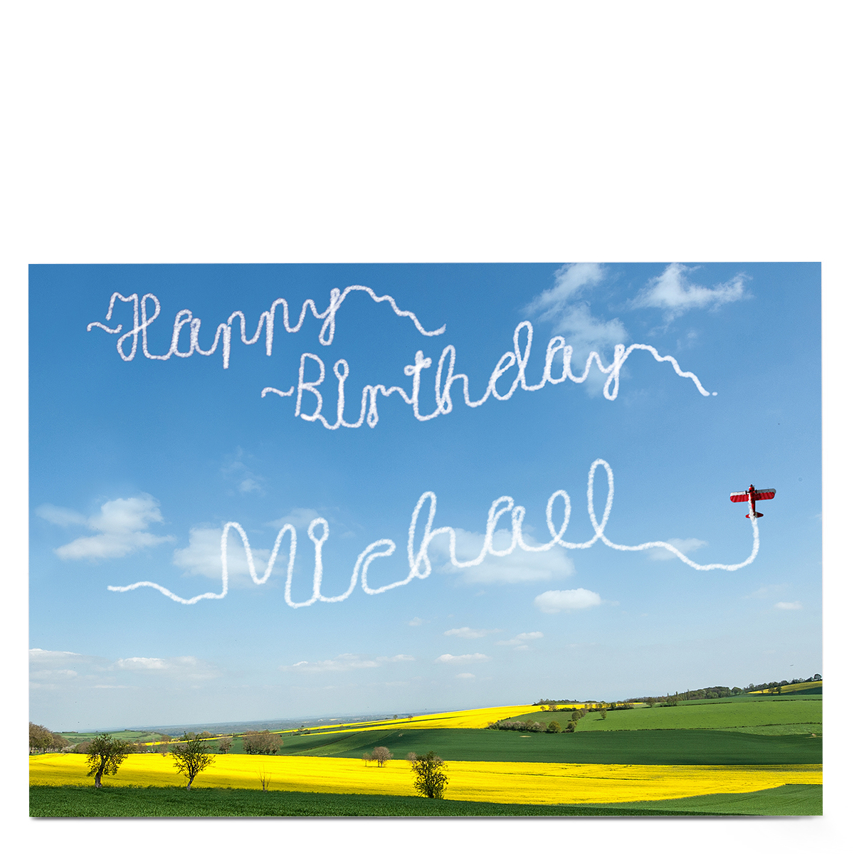 Personalised Birthday Card - Stunt Plane