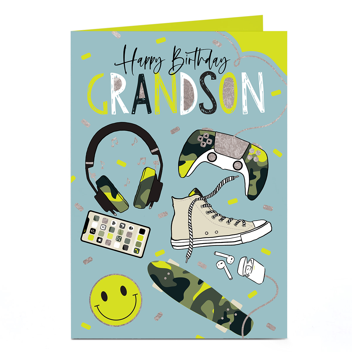 Birthday Card - Camouflage Tech, Grandson