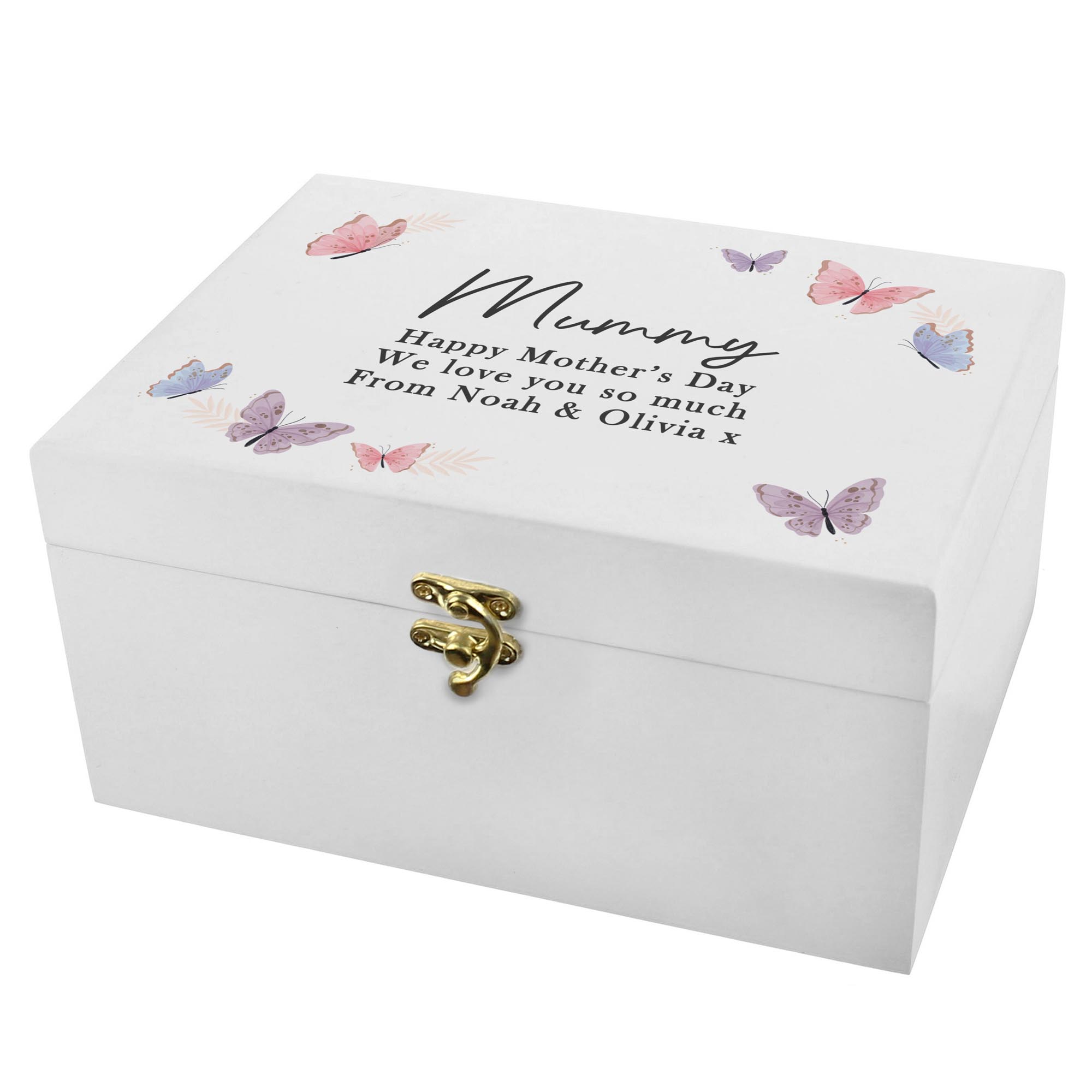 Personalised Butterfly Wooden Keepsake Box