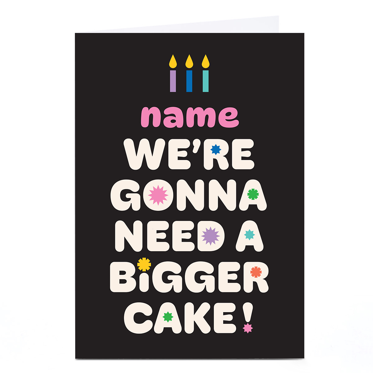 Personalised Birthday Card - Bigger Cake