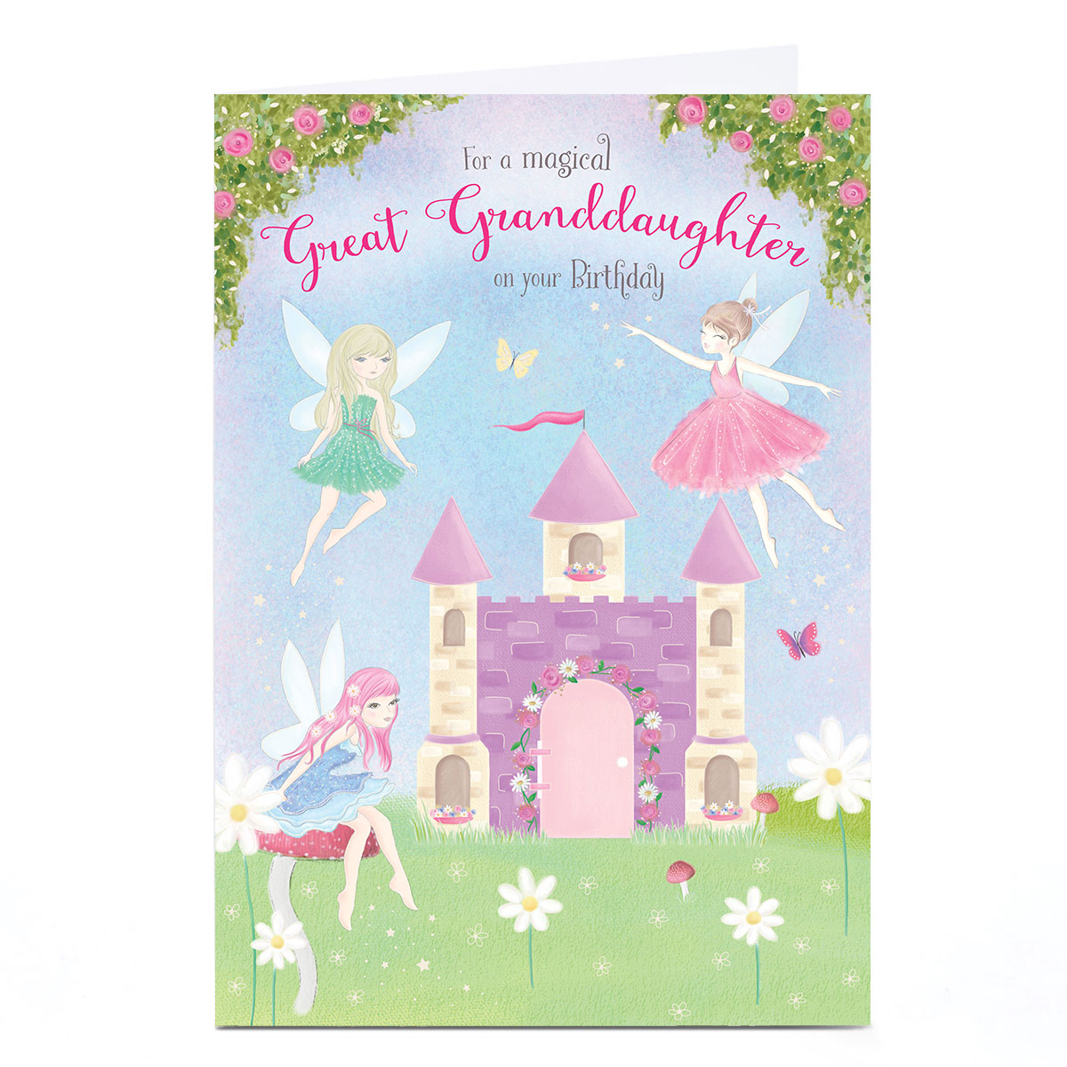 Birthday Card - Fairy Great Granddaughter