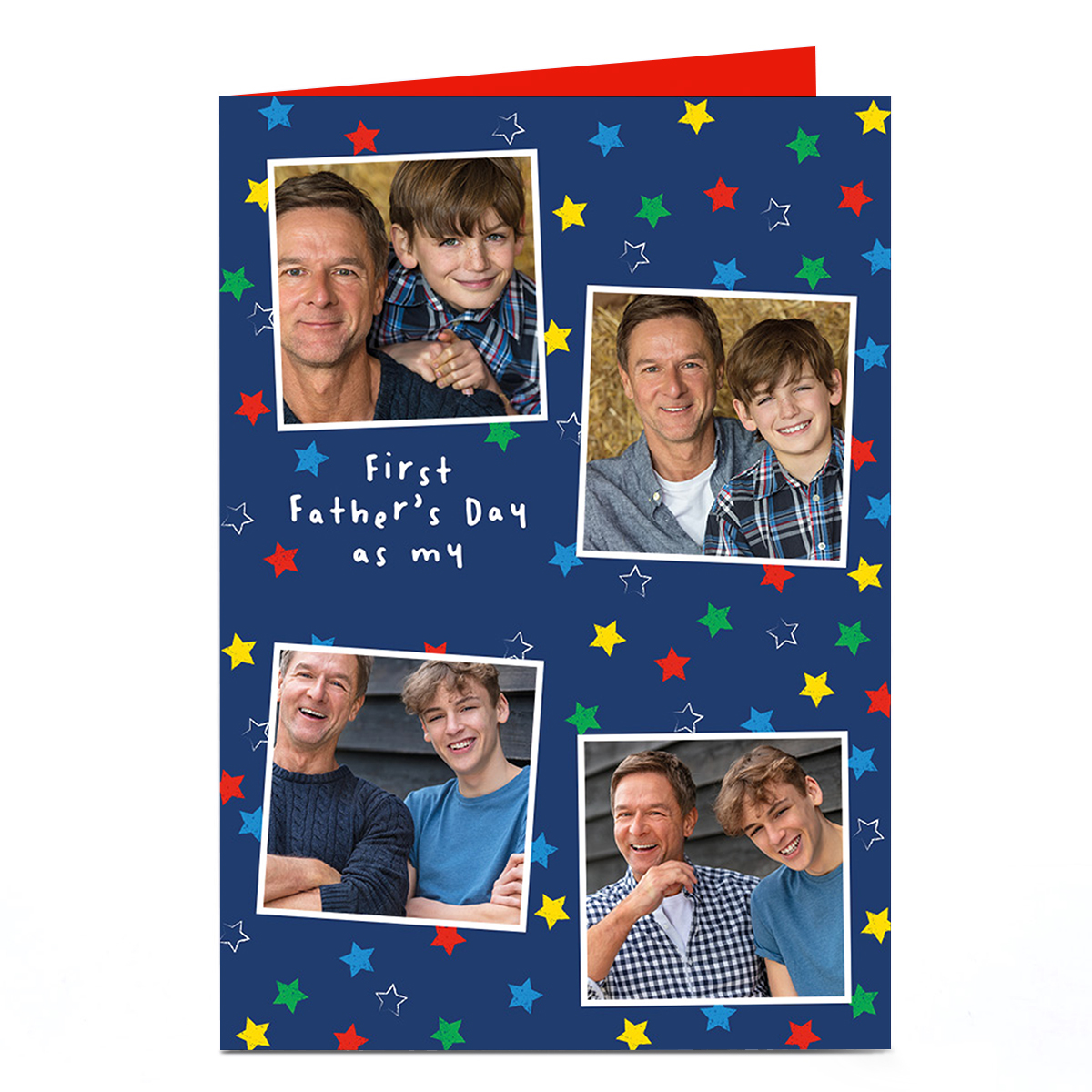 Photo Father's Day Card - First Father's Day As My Daddy Stars