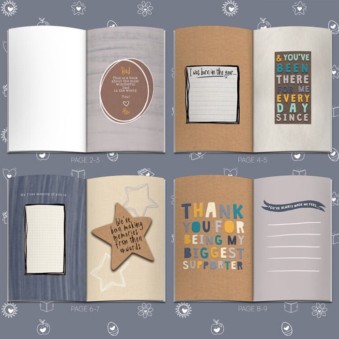 Personalised Fill In With Your Words Book About Dad