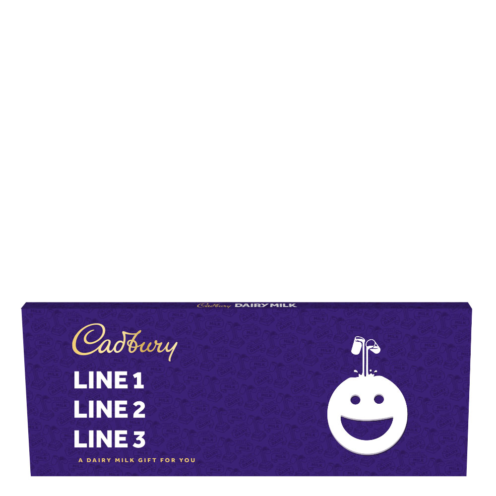 Personalised 850g Cadbury Dairy Milk Bar - Smiley