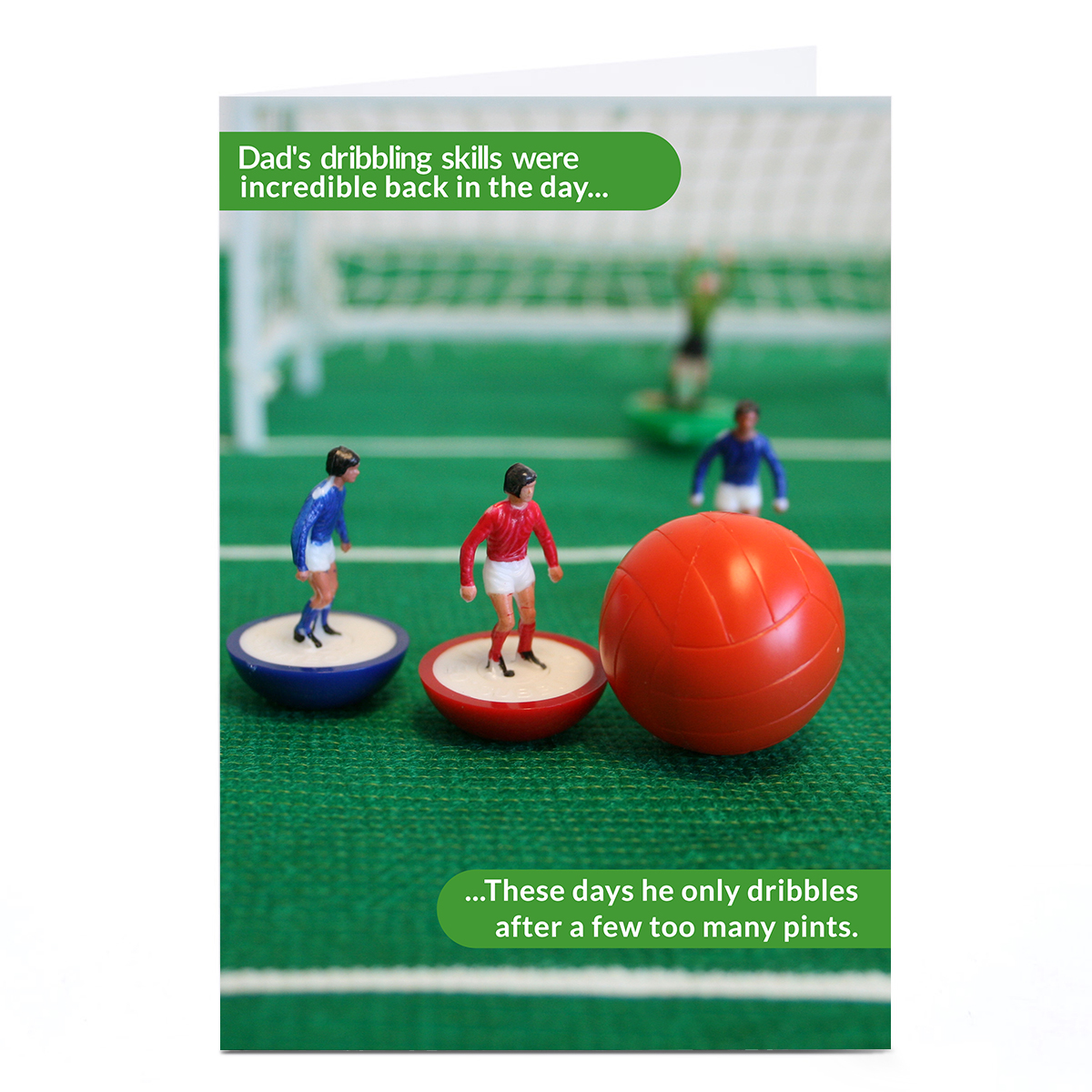 Personalised Subbuteo Father's Day Card - Dribbling Skills