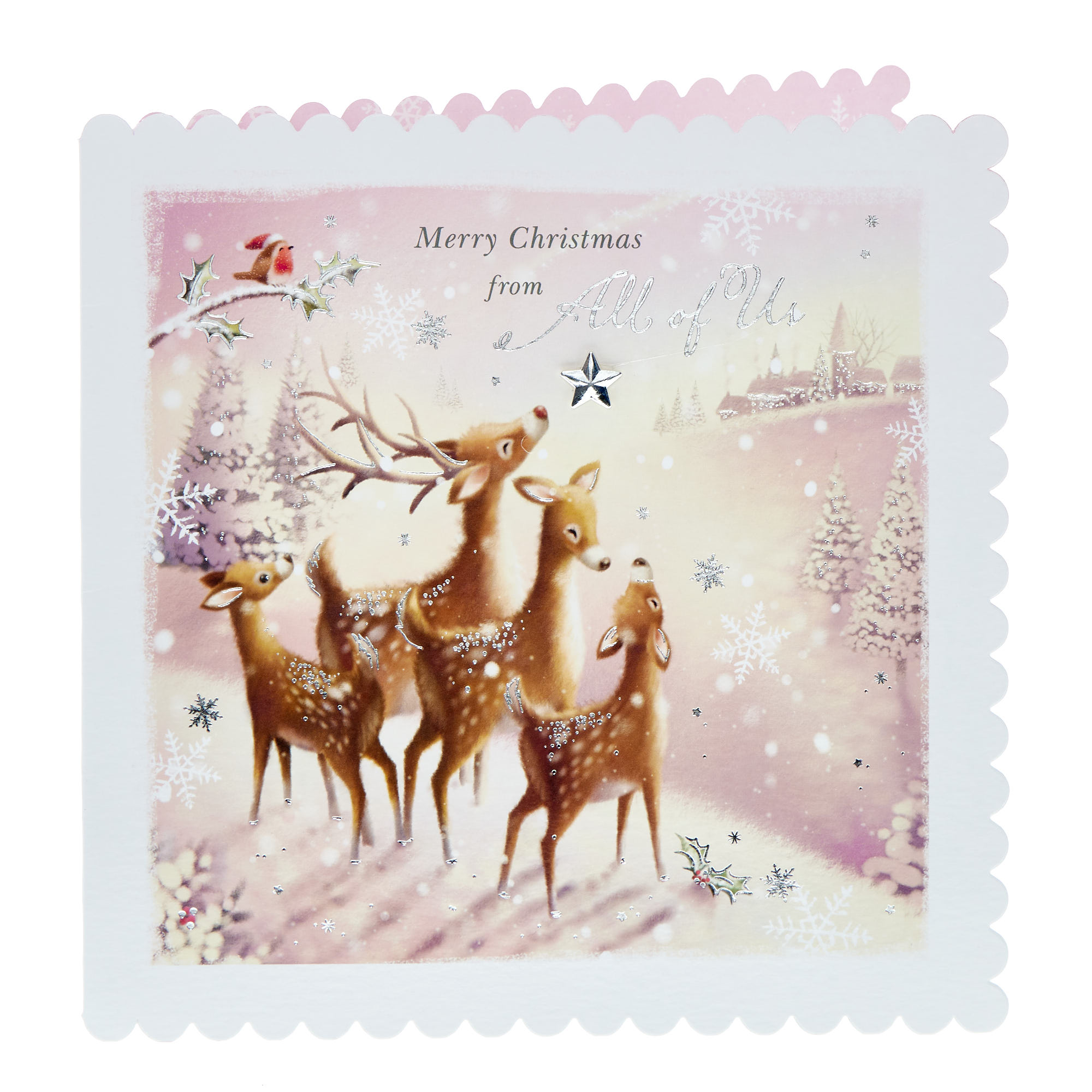 All Of Us Deer Christmas Card