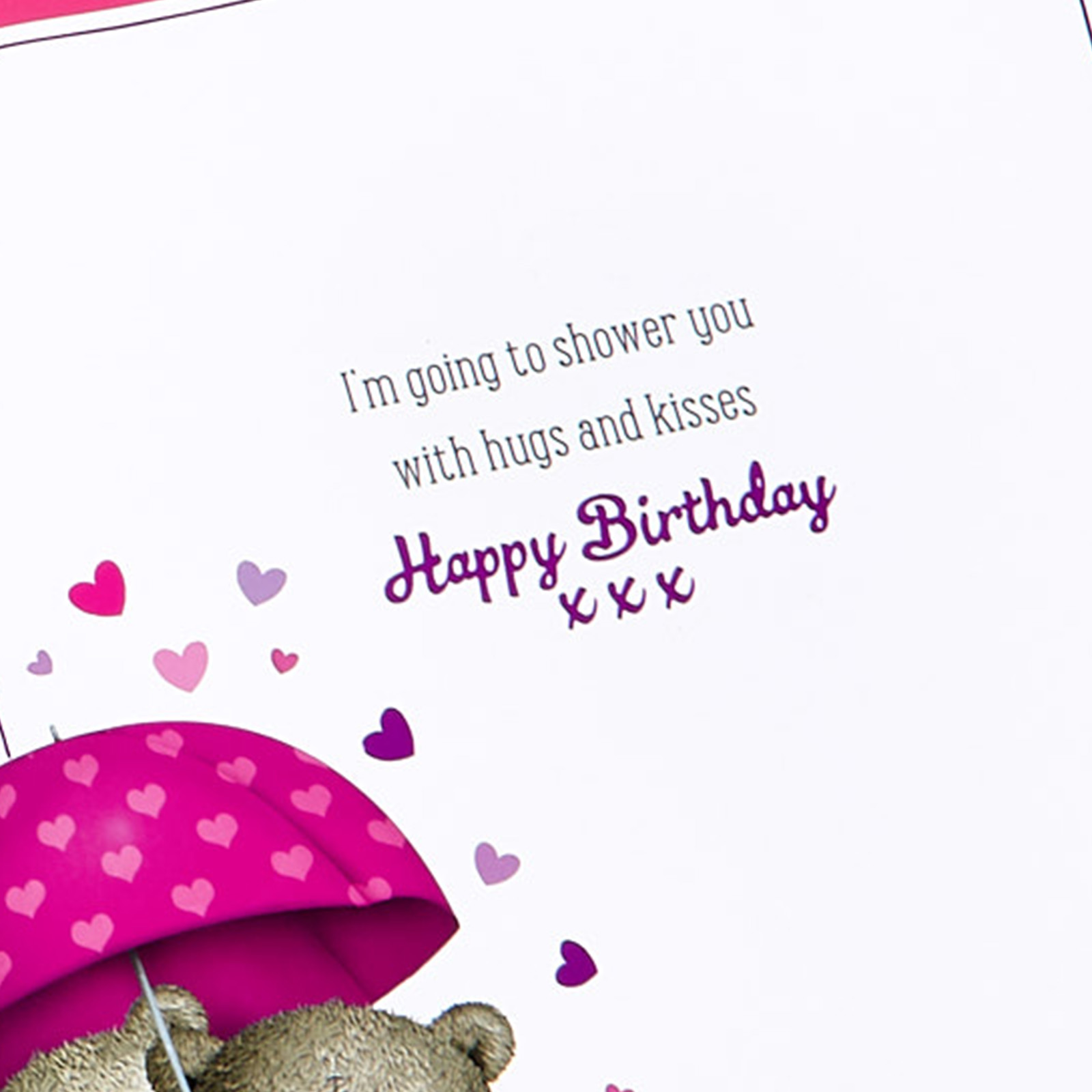 Platinum Collection Hugs Bear Birthday Card - For My Girlfriend