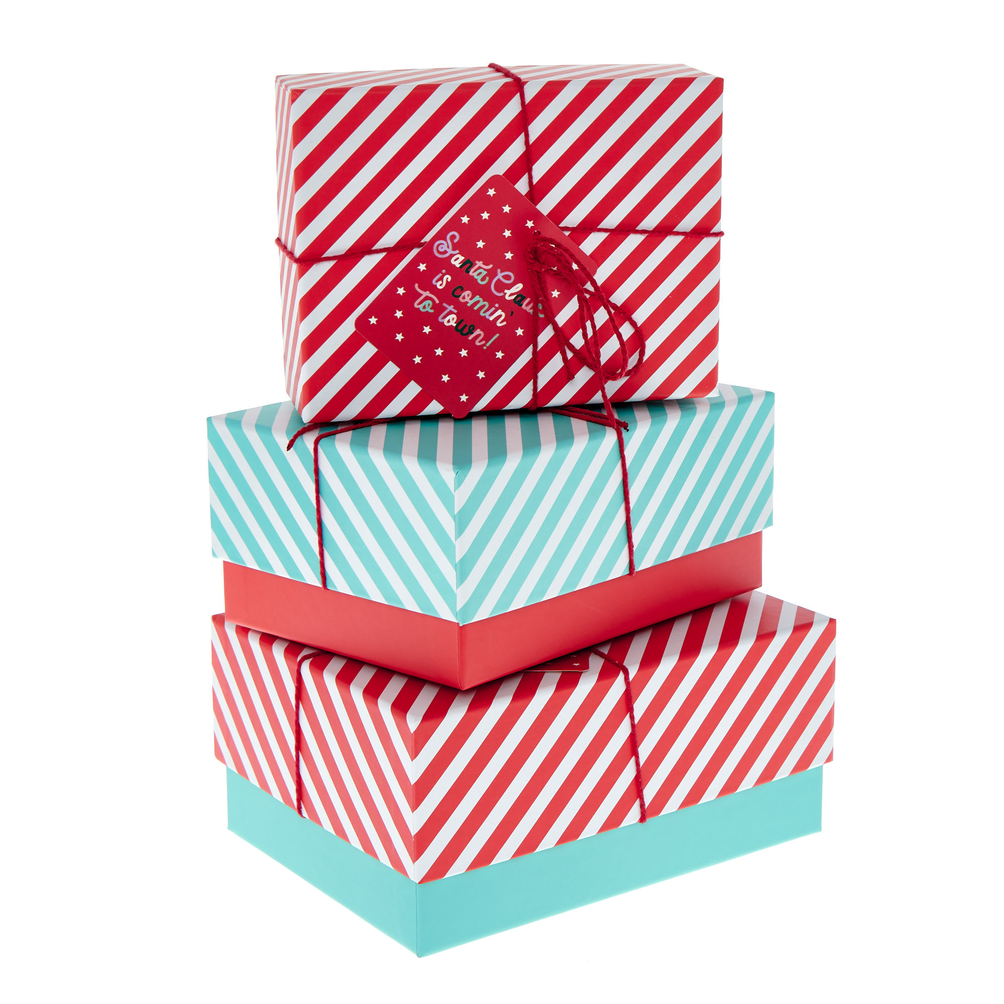 Candy Cane Gift Boxes - Set of 3