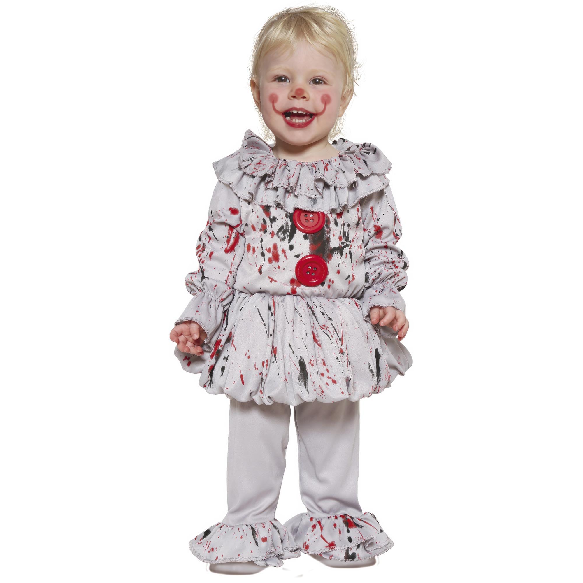 Baby Bad Clown Infant Fancy Dress Costume