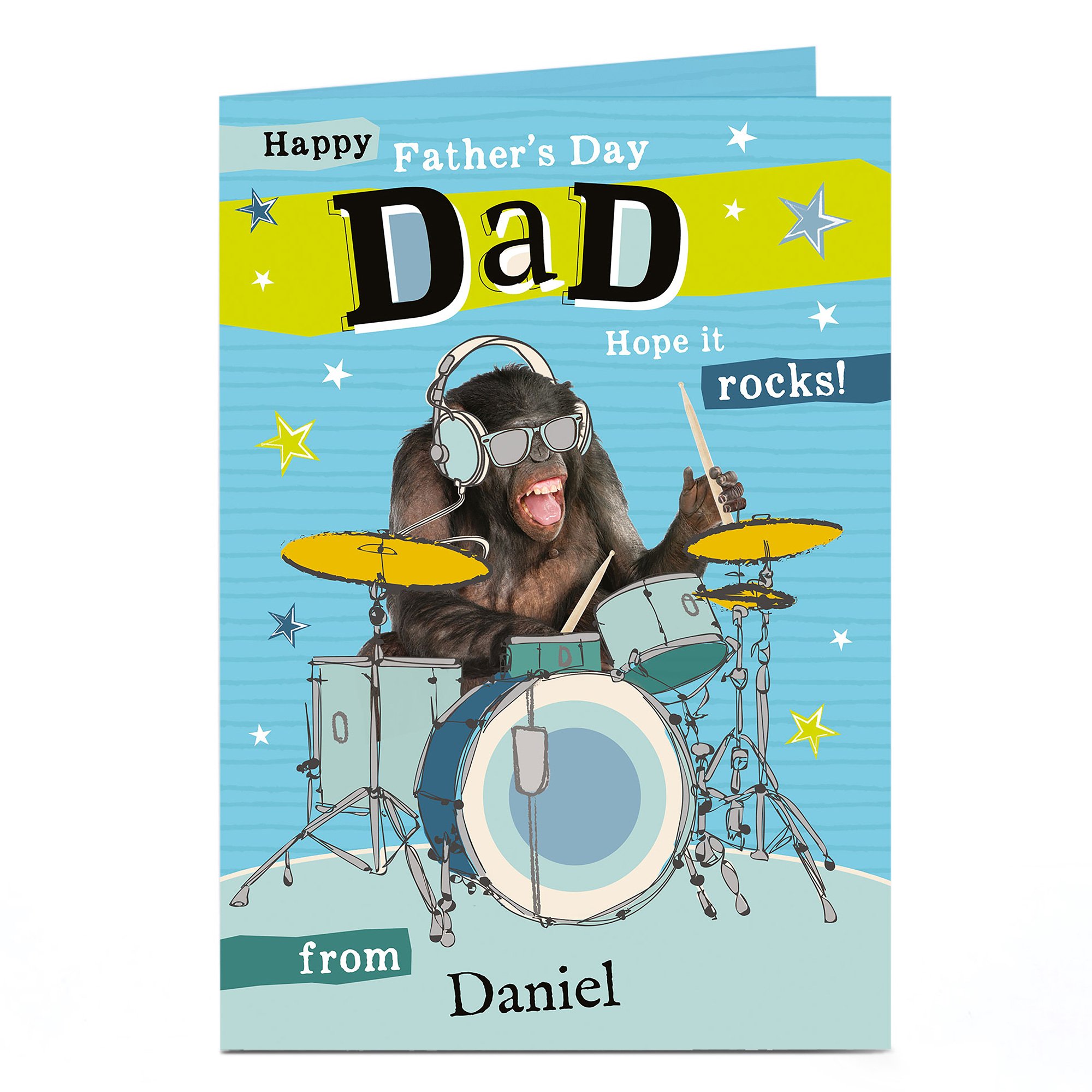 Personalised Father's Day Card - Hope It Rocks