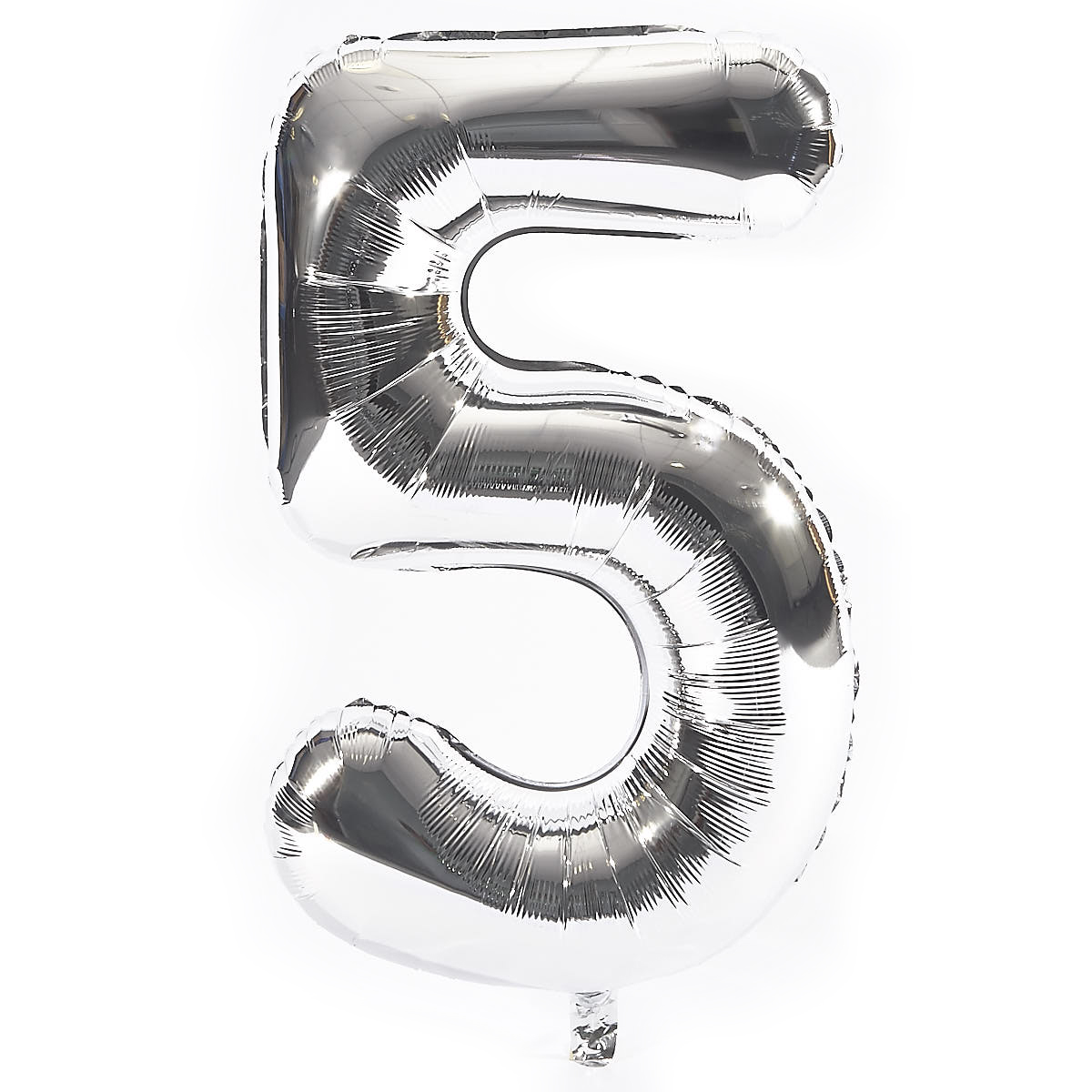 Age 50 Giant Foil helium Numeral Balloons - Silver (deflated)