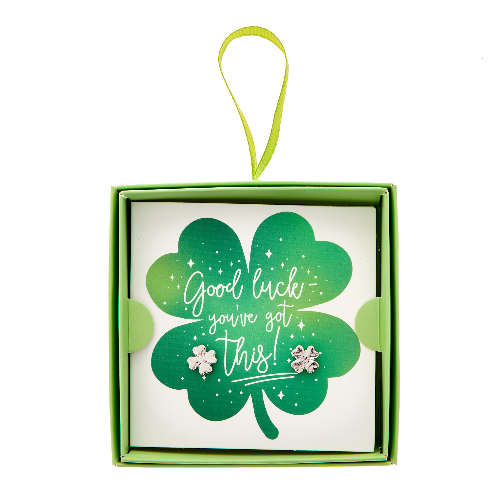 Good Luck You've Got This Four Leaf Clover Earrings